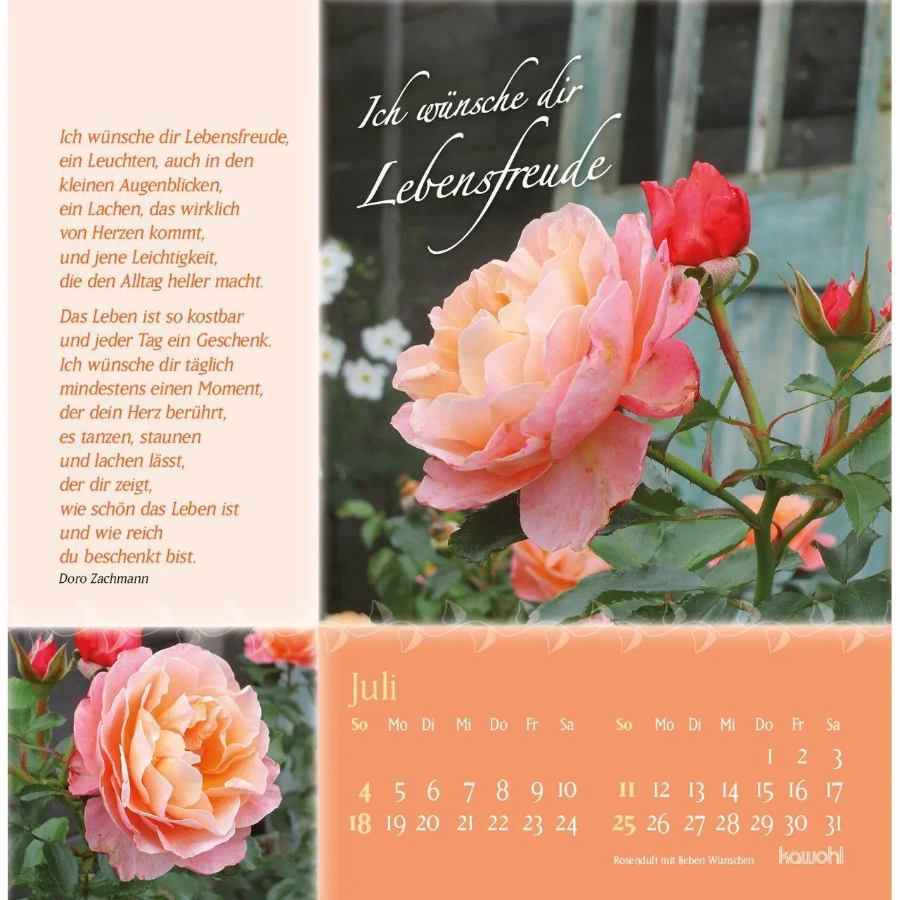 Bild: 9783754815977 | Rosenduft mit lieben Wünschen 2027 | Rosen-Postkarten-Kalender | 14 S.