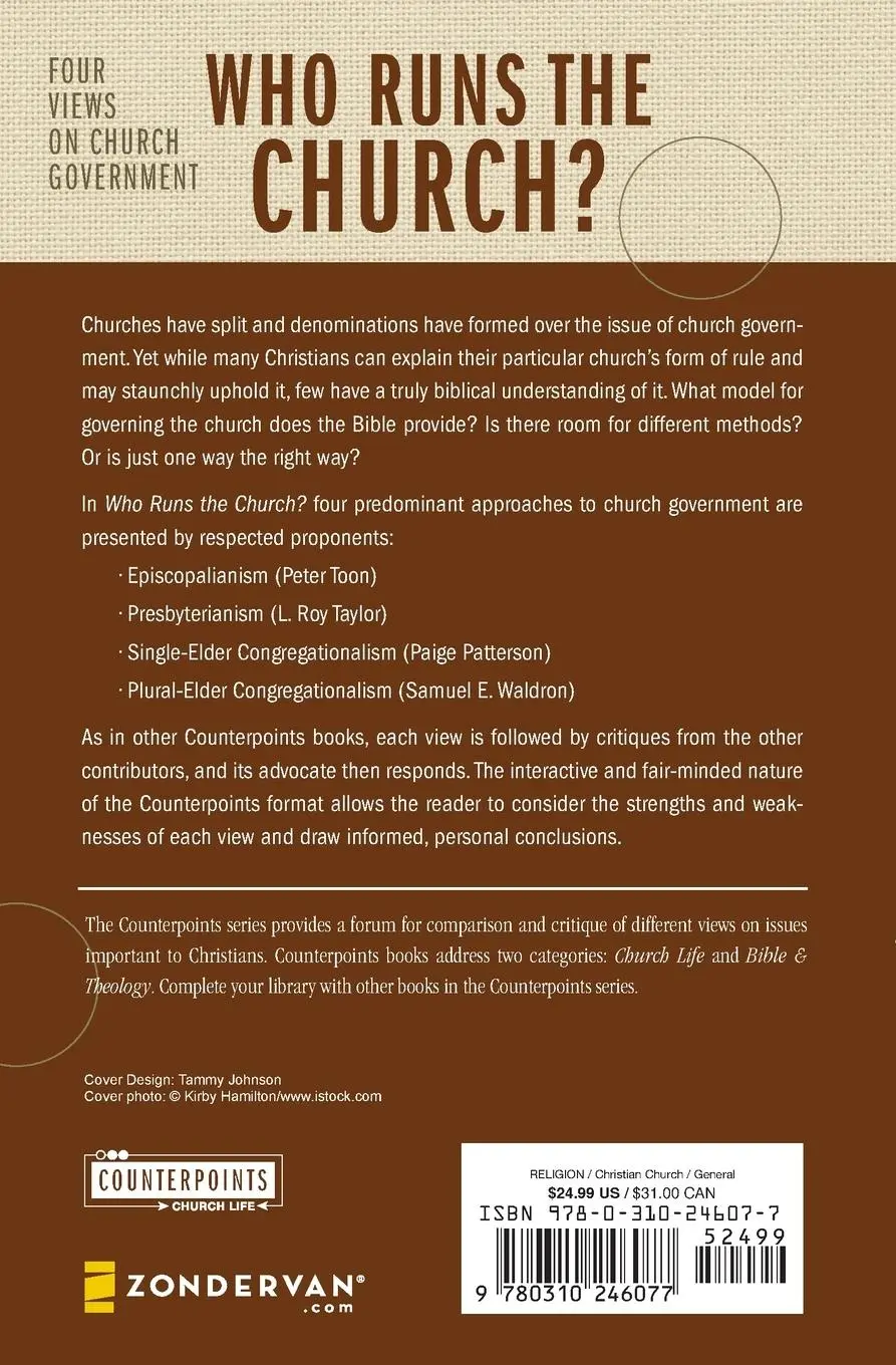 Rückseite: 9780310246077 | Who Runs the Church? | 4 Views on Church Government | Peter Toon