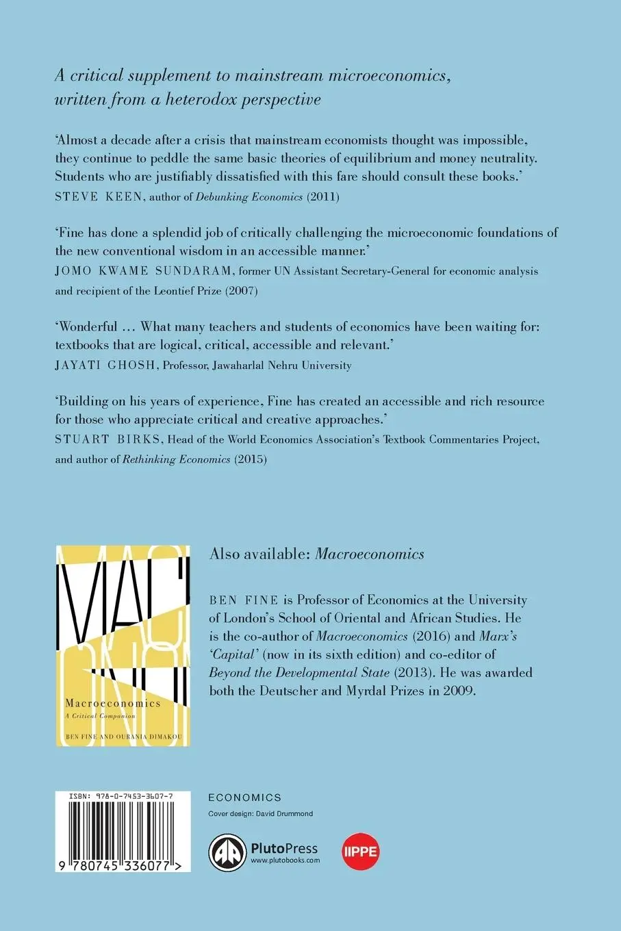 Rückseite: 9780745336077 | Microeconomics | A Critical Companion | Ben Fine | Taschenbuch | 2016