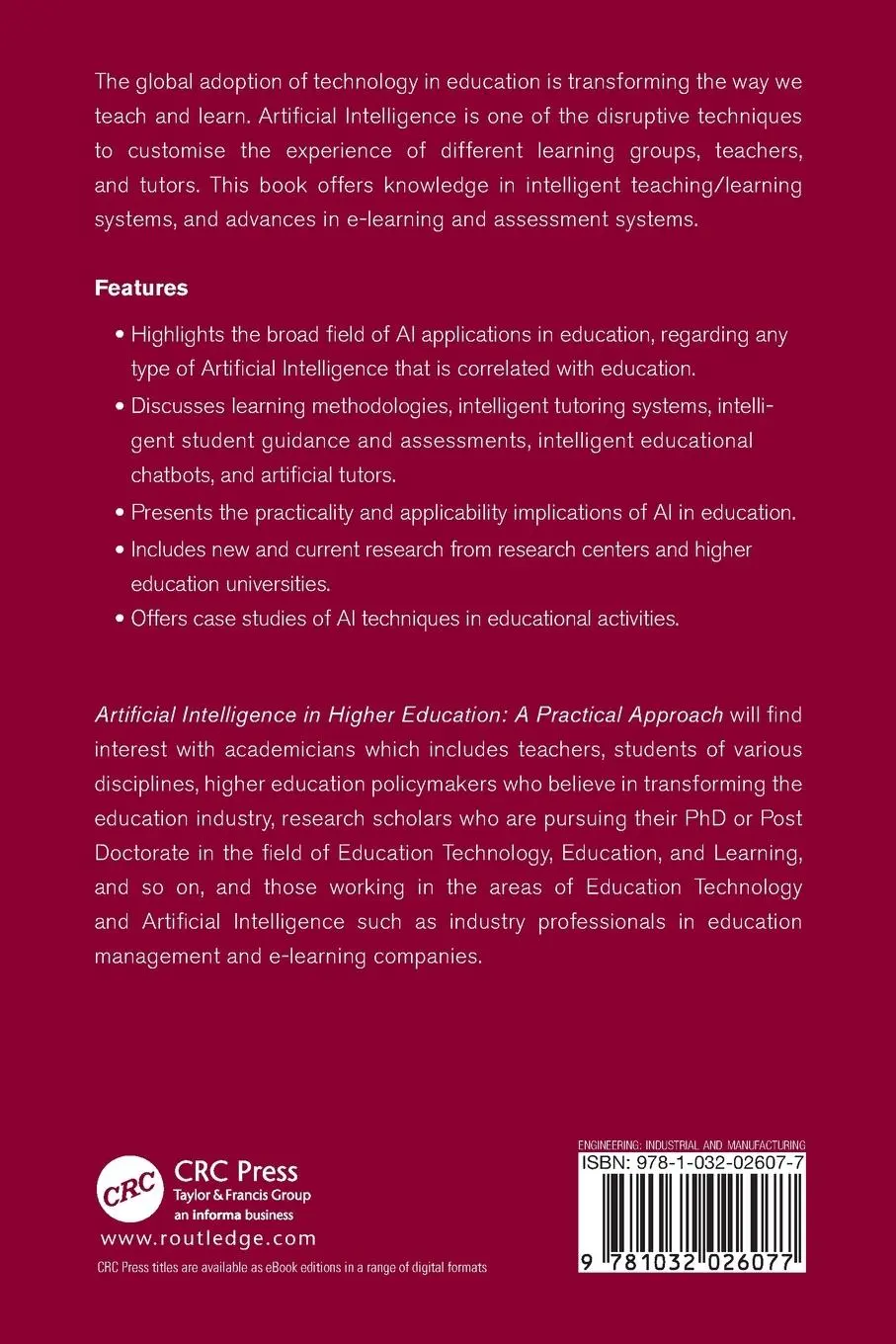 Rückseite: 9781032026077 | Artificial Intelligence in Higher Education | A Practical Approach