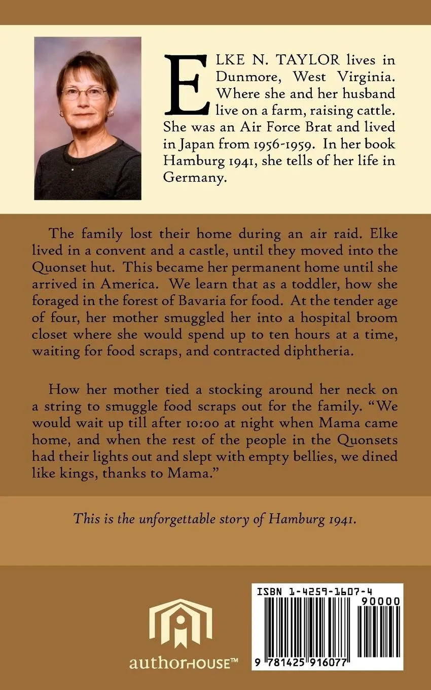 Rückseite: 9781425916077 | Elke's Memoirs of Hamburg 1941 | Elke Neumann Taylor | Taschenbuch