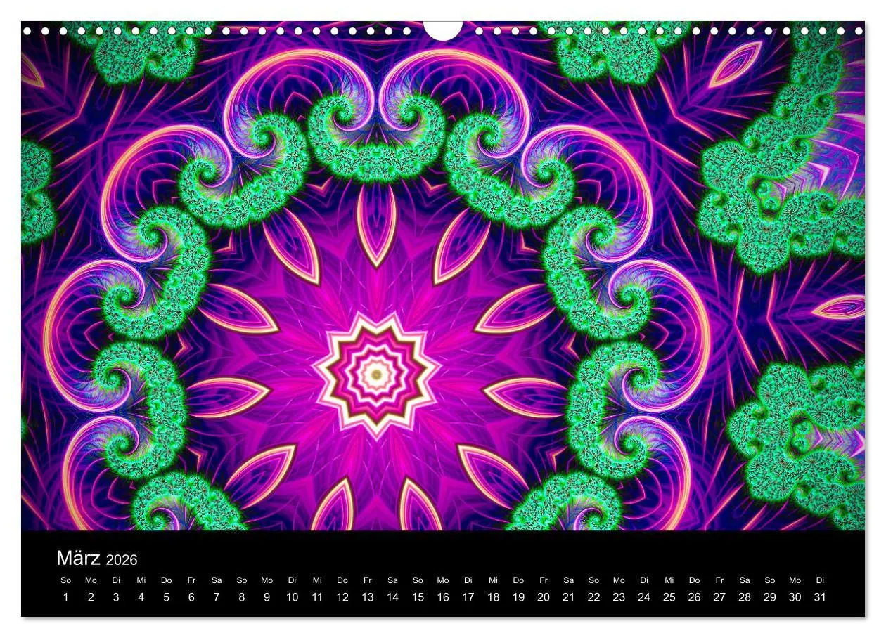 Bild: 9783457876077 | mandala-art (Wandkalender 2026 DIN A3 quer), CALVENDO Monatskalender