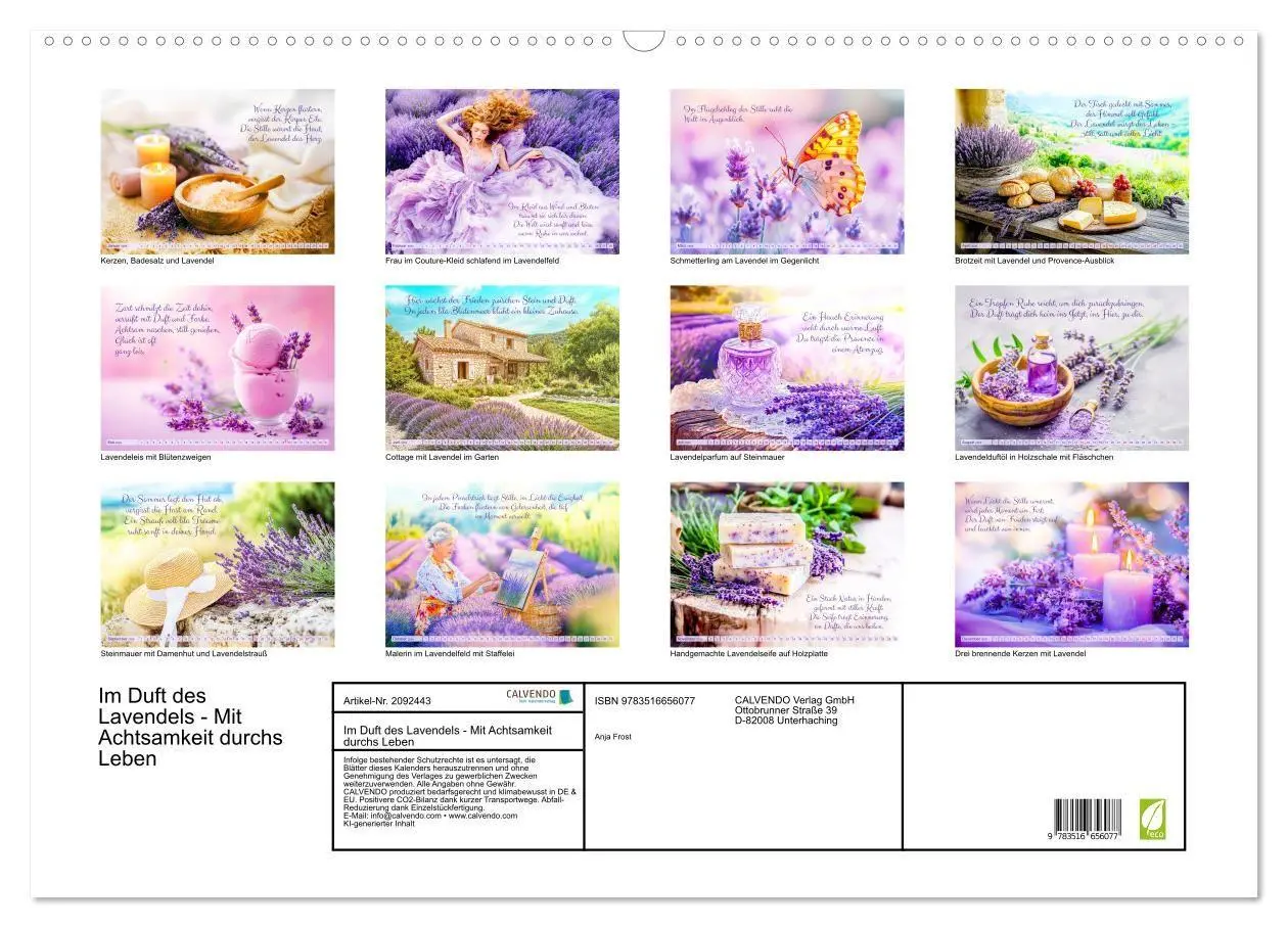 Bild: 9783516656077 | Im Duft des Lavendels - Mit Achtsamkeit durchs Leben (Wandkalender...