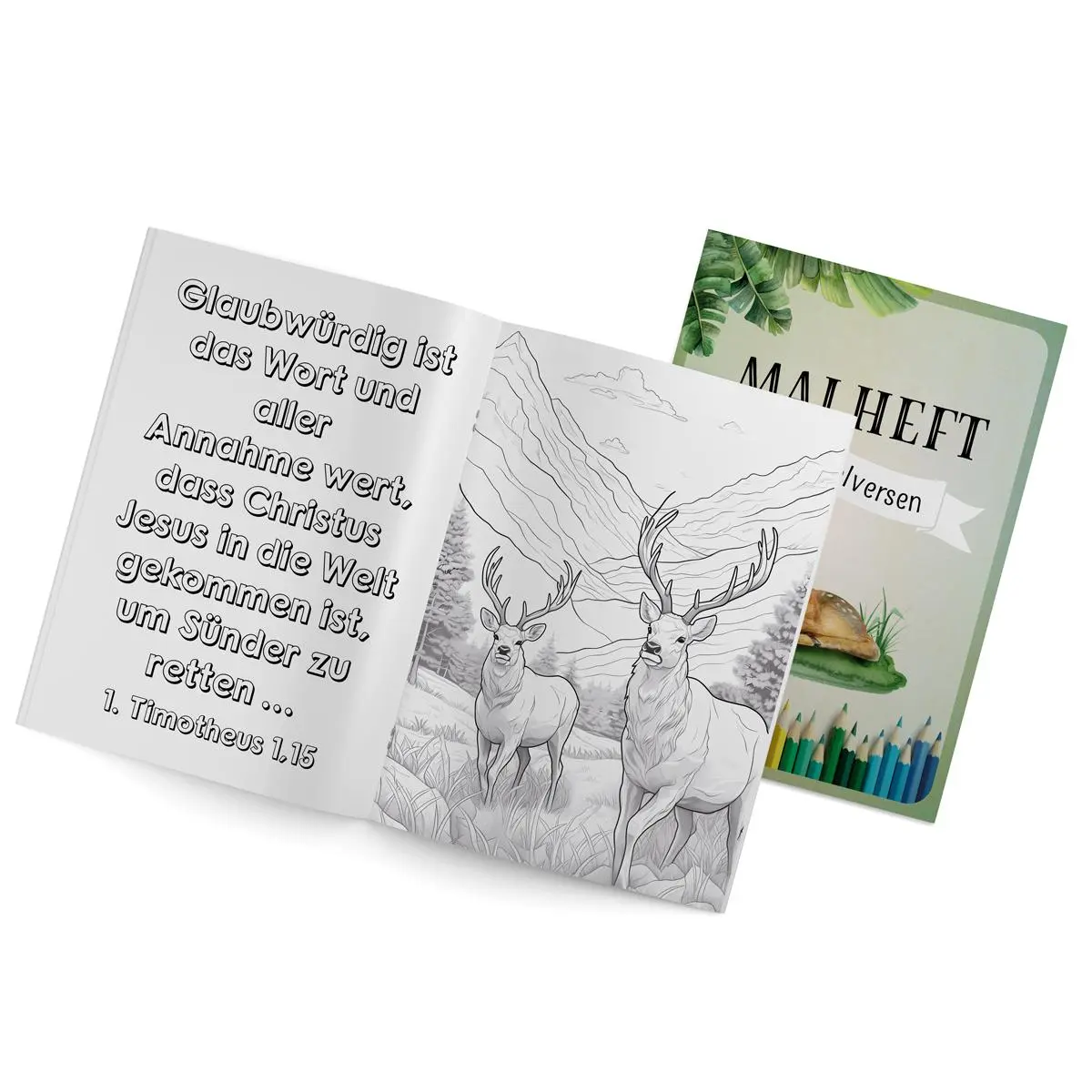 Bild: 9783989676077 | Malheft mit Bibelversen | Zum Ausmalen und Auswendiglernen | Broschüre