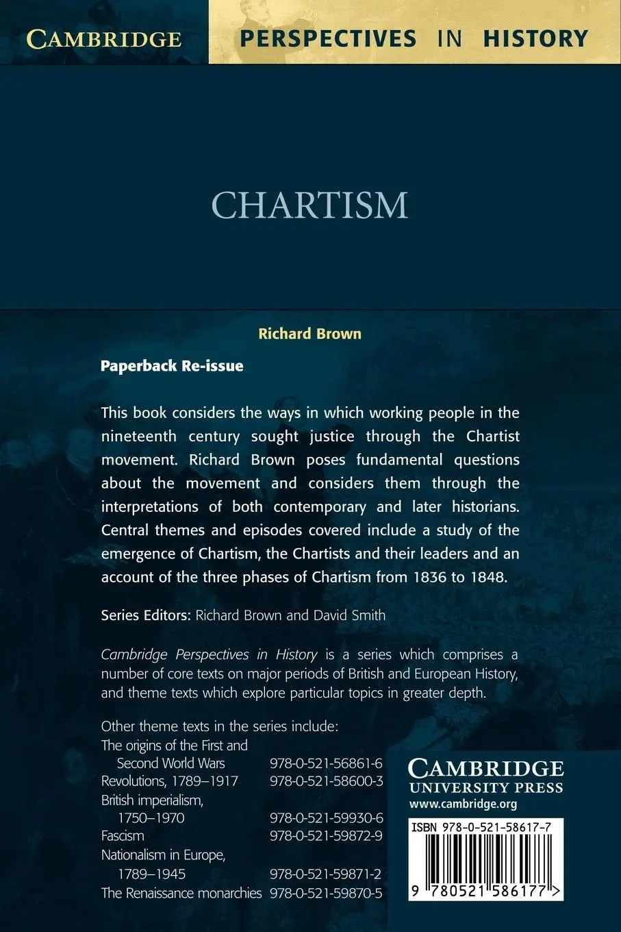 Rückseite: 9780521586177 | Chartism | Richard Brown | Taschenbuch | Englisch | 1998
