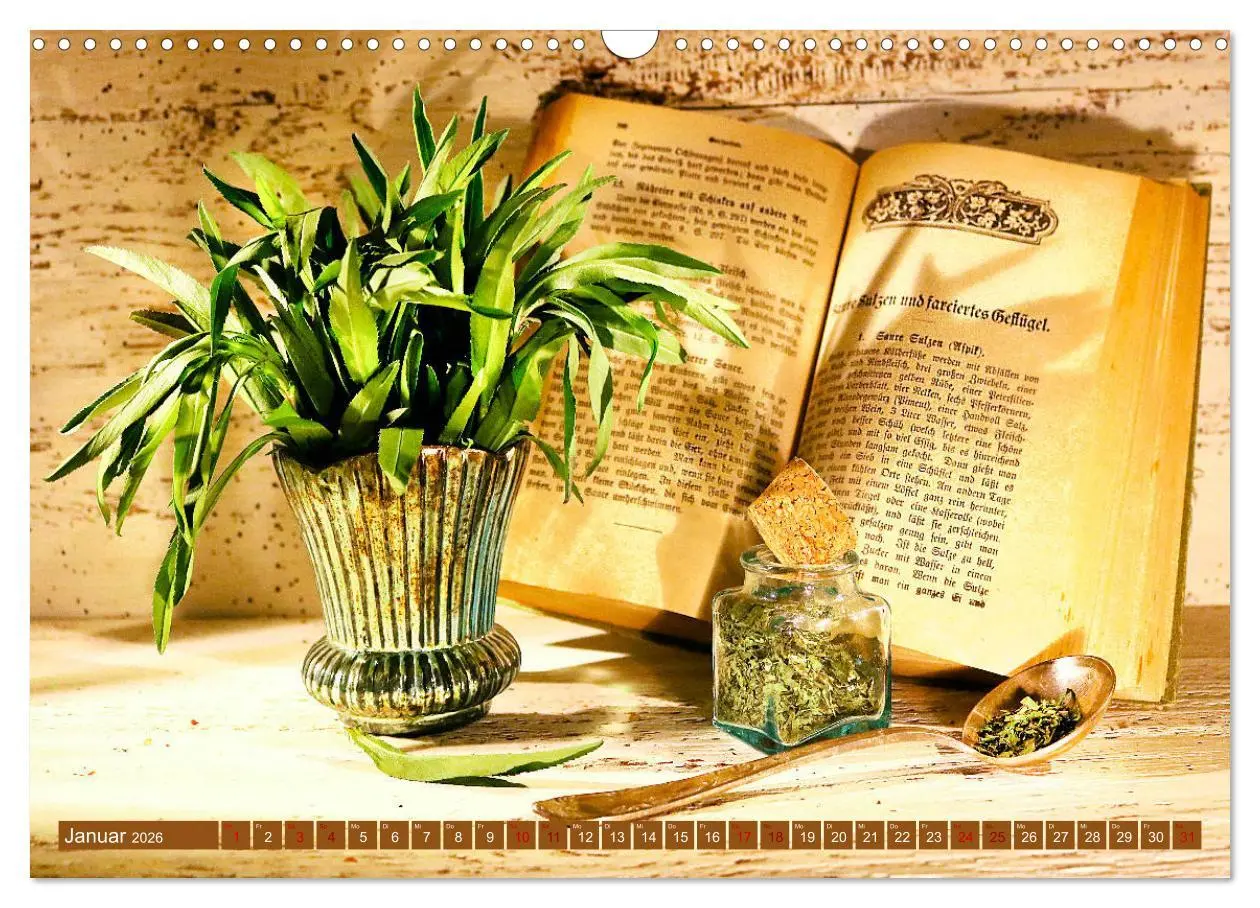 Bild: 9783457796177 | Küchenkräuter Nostalgie (Wandkalender 2026 DIN A3 quer), CALVENDO...