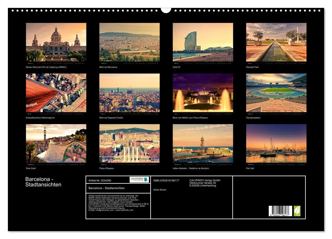 Bild: 9783516196177 | Barcelona - Stadtansichten (Wandkalender 2026 DIN A2 quer),...