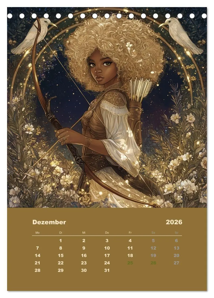 Bild: 9783516646177 | Göttinnen der Sterne - der weibliche Zodiac (Tischkalender 2026 DIN...