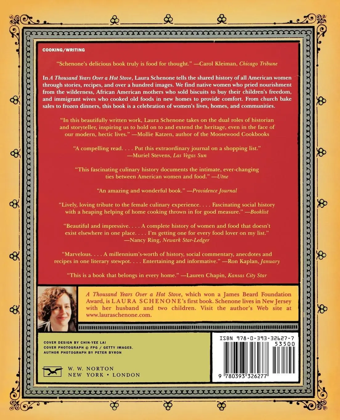 Rückseite: 9780393326277 | A Thousand Years Over a Hot Stove | Laura Schenone | Taschenbuch