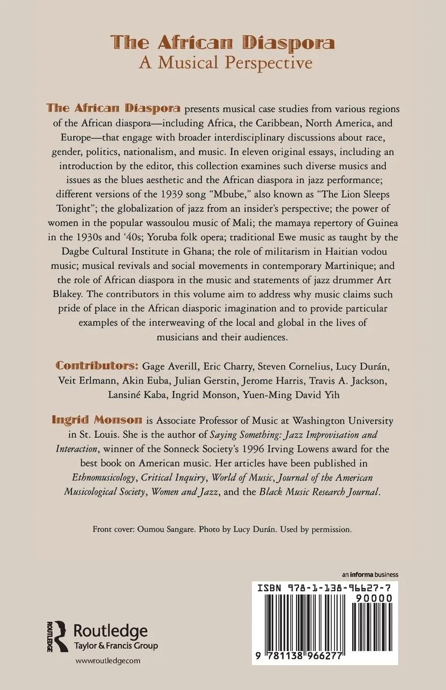 Rückseite: 9781138966277 | The African Diaspora | A Musical Perspective | Ingrid Monson | Buch
