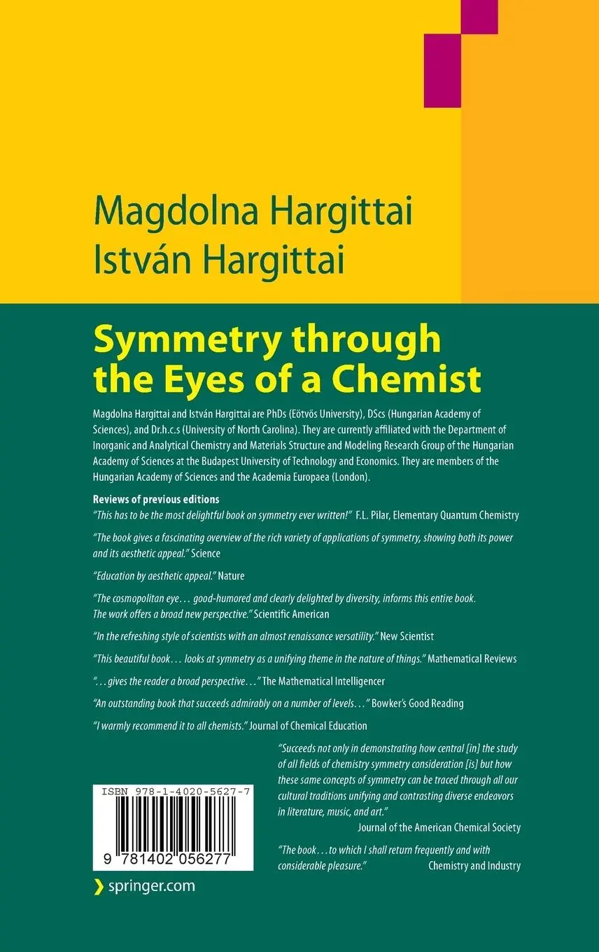 Rückseite: 9781402056277 | Symmetry through the Eyes of a Chemist | Istvan Hargittai (u. a.)