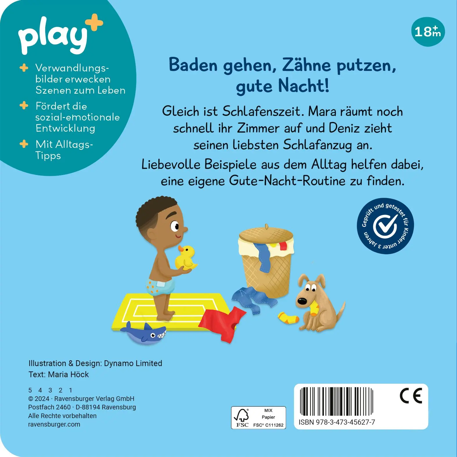 Rückseite: 9783473456277 | Play+ Mein erstes Schiebebuch Gute Nacht - ab 18 Monate | Maria Höck