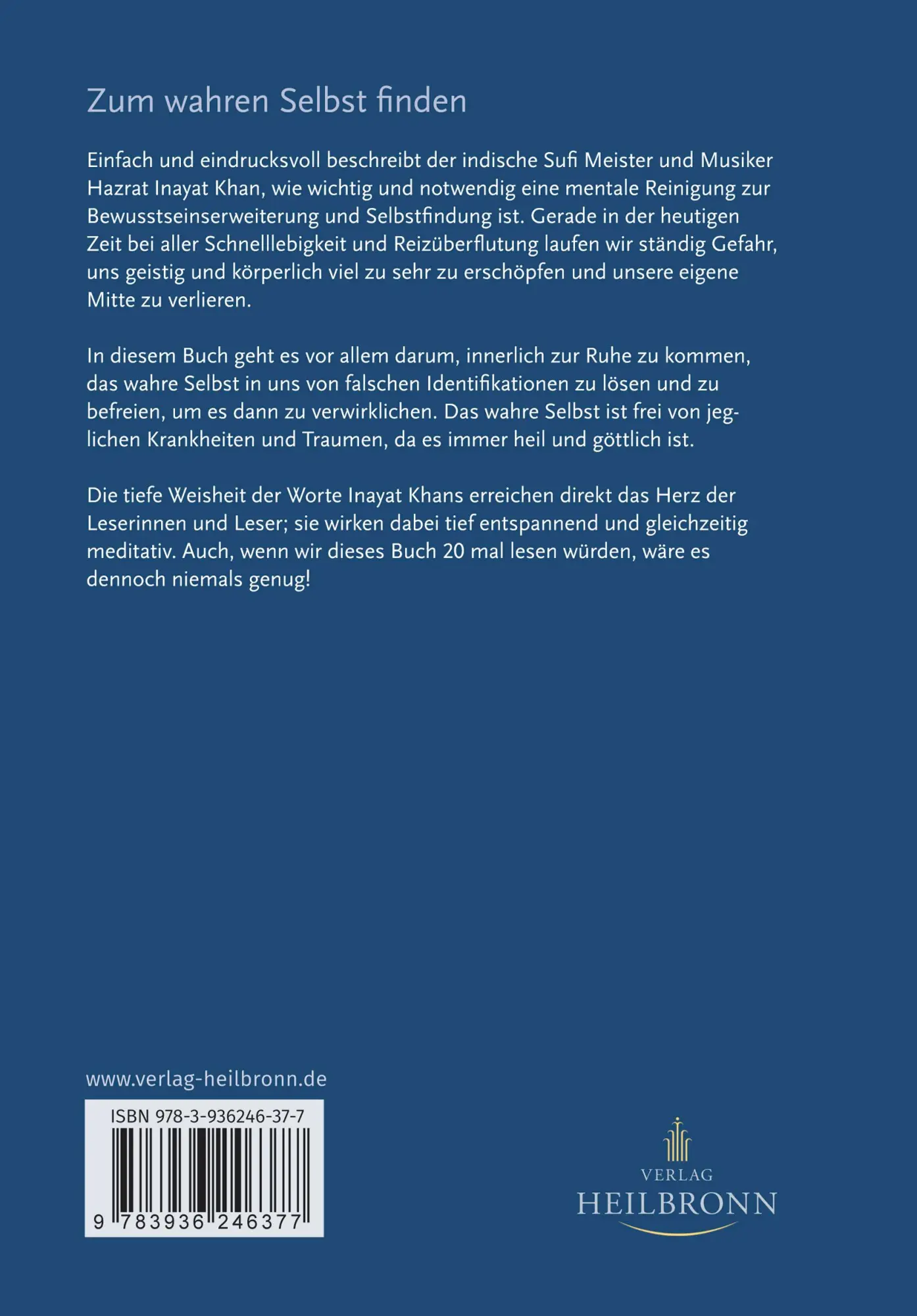 Rückseite: 9783936246377 | Heilung aus der Tiefe der Seele | Mystik und geistige Heilung | Khan