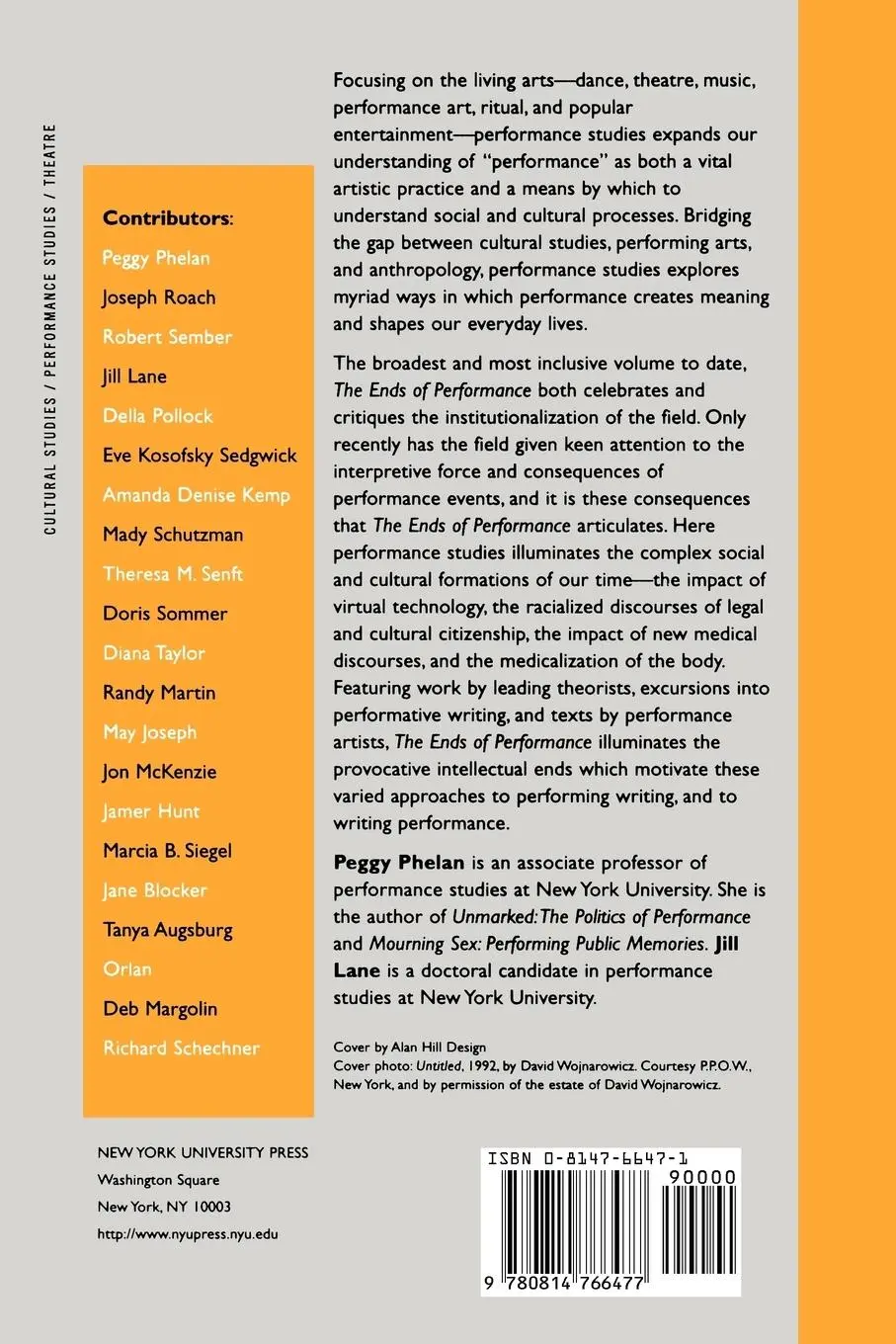 Rückseite: 9780814766477 | The Ends of Performance | Peggy Phelan (u. a.) | Taschenbuch | 1998