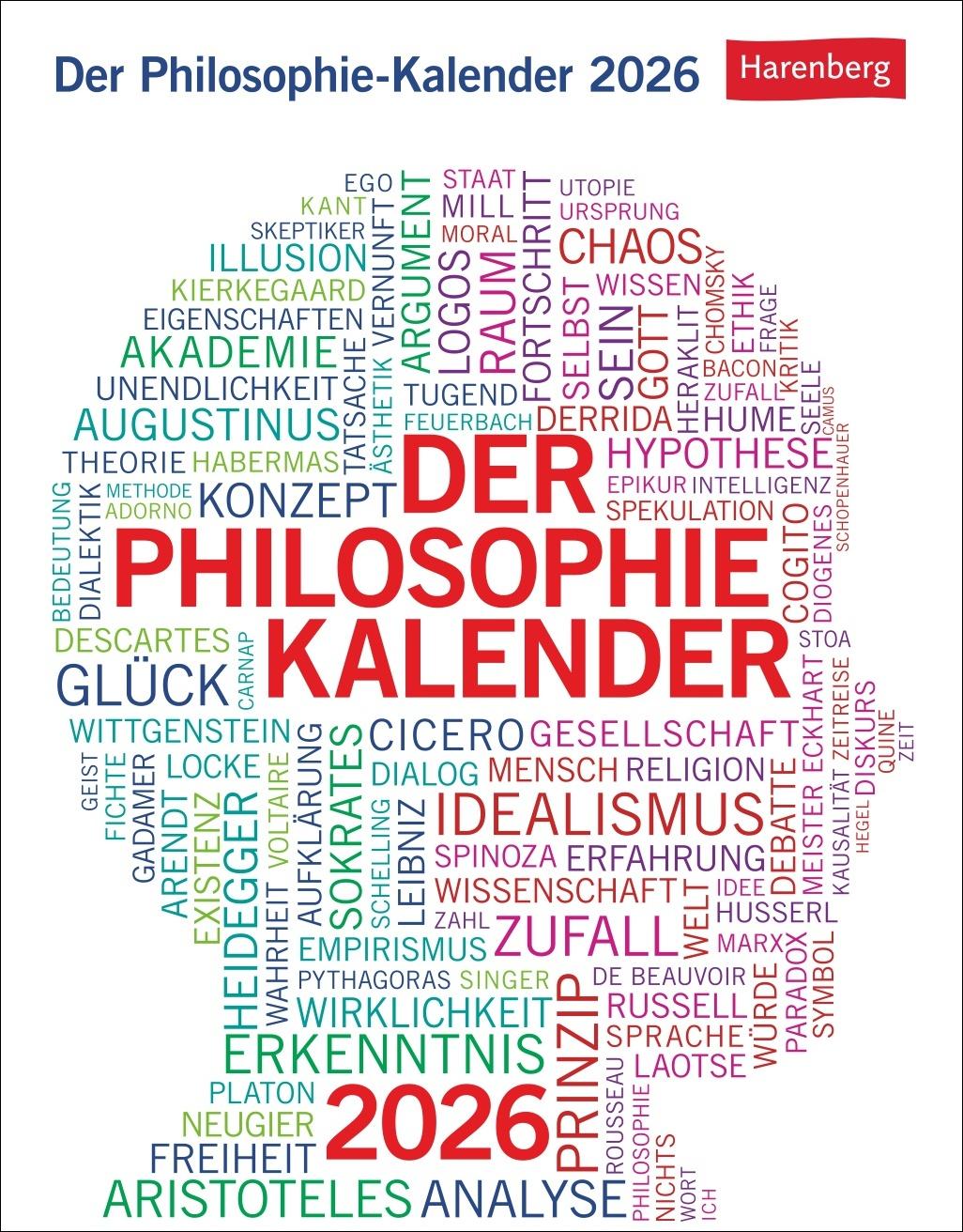 Cover: 9783840036477 | Der Philosophie-Kalender Tagesabreißkalender 2026 | Hattstein (u. a.)