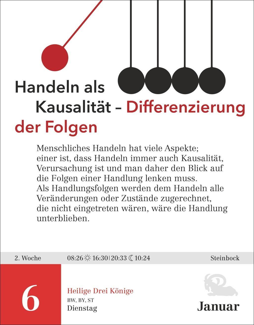 Bild: 9783840036477 | Der Philosophie-Kalender Tagesabreißkalender 2026 | Hattstein (u. a.)