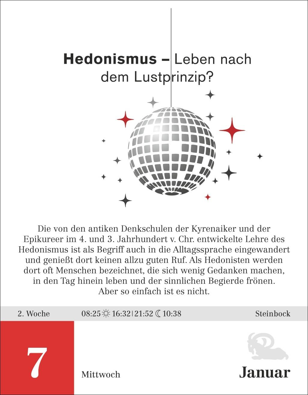 Bild: 9783840036477 | Der Philosophie-Kalender Tagesabreißkalender 2026 | Hattstein (u. a.)