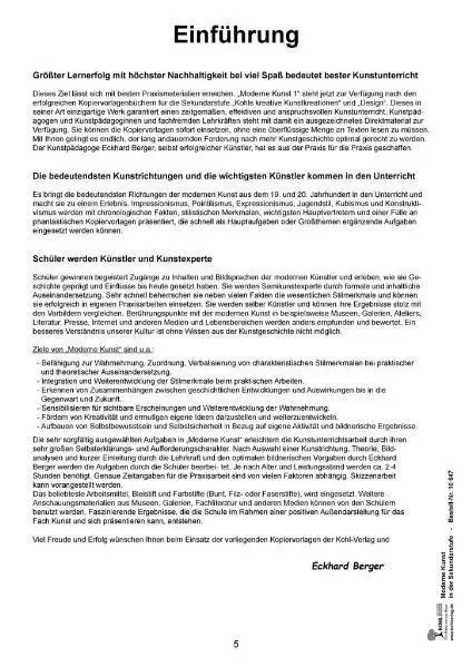 Bild: 9783866326477 | Moderne Kunst.Bd.1 | Für die Sekundarstufe 1. 46 Kopiervorlagen | Buch