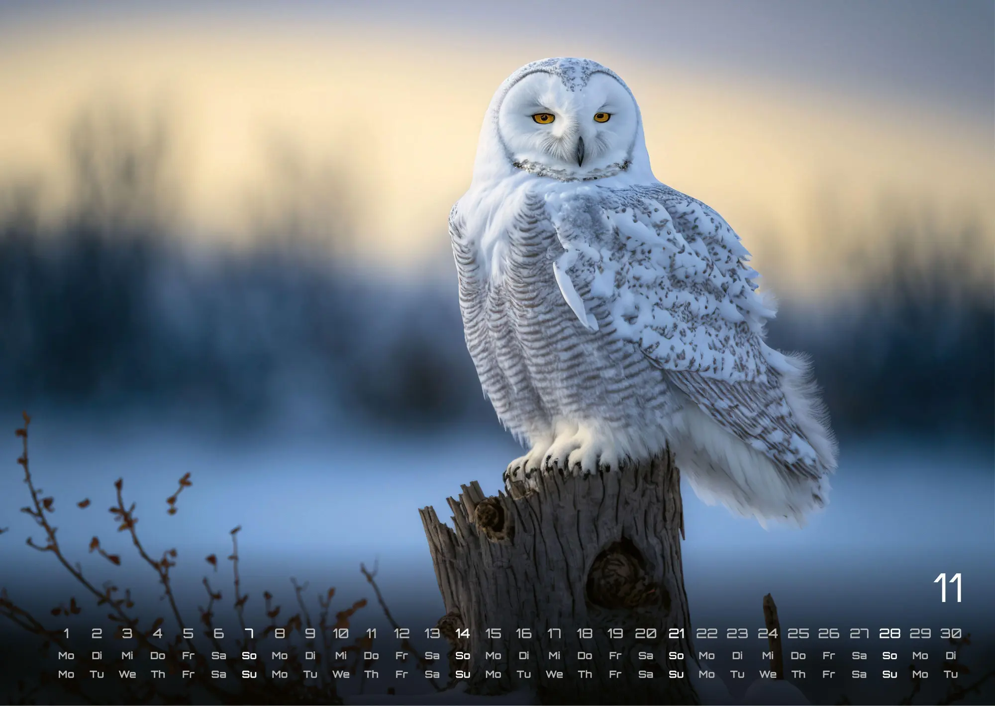 Bild: 9783986736477 | Eulen - Wächter der Nacht - 2027 - Kalender DIN A3 | GP-Fever. de