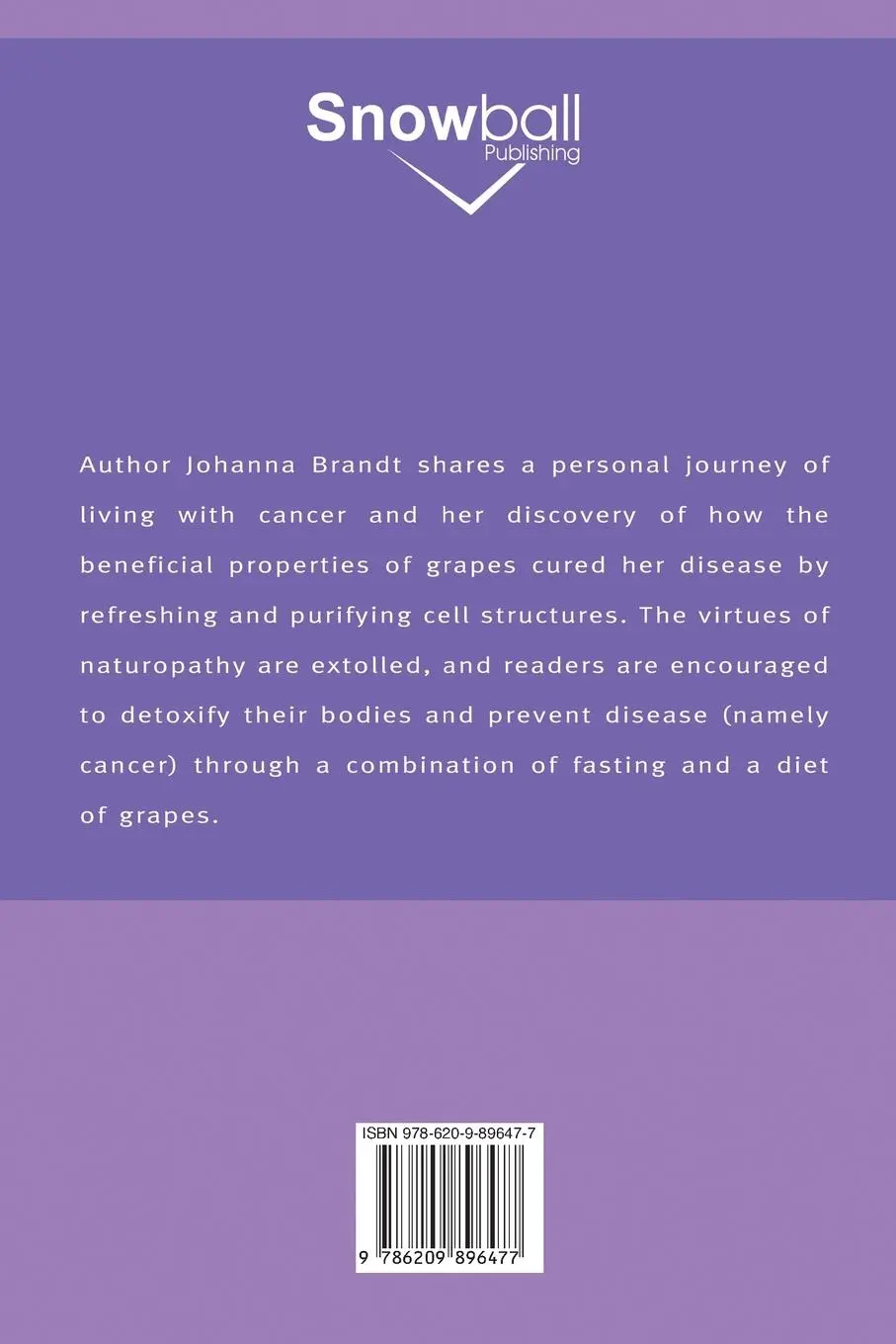 Rückseite: 9786209896477 | The Grape Cure | Johanna Brandt | Taschenbuch | Englisch | 2020