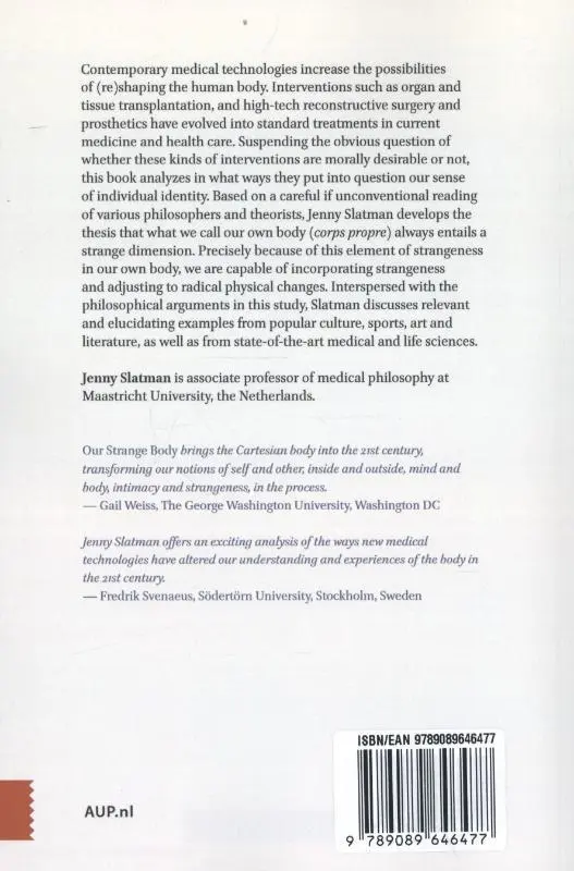 Rückseite: 9789089646477 | Our Strange Body | Jenny Slatman | Taschenbuch | Englisch | 2014