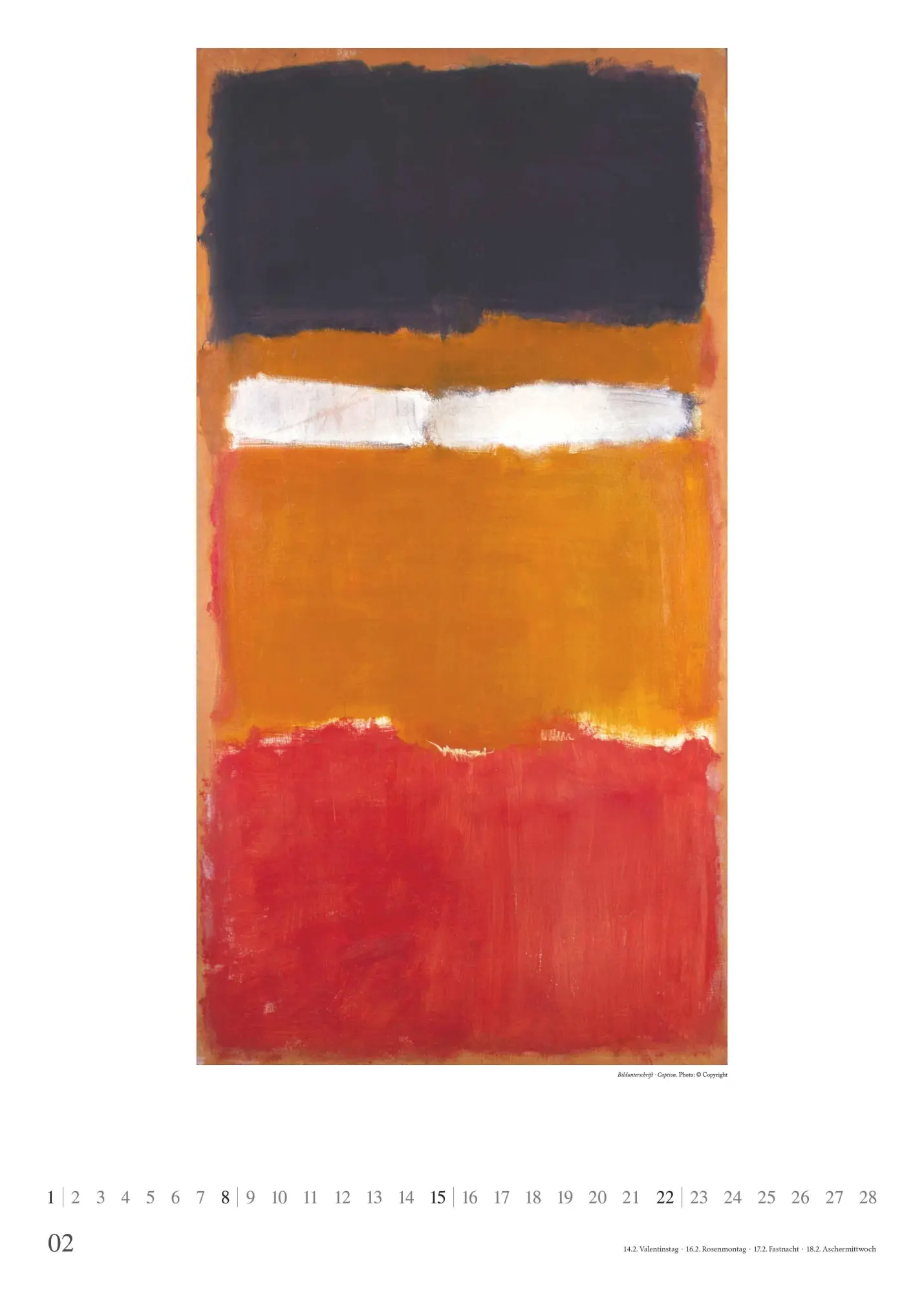 Bild: 4069095006577 | Mark Rothko 2026 - Kunst-Kalender - Poster-Kalender - 50x70 | Kalender