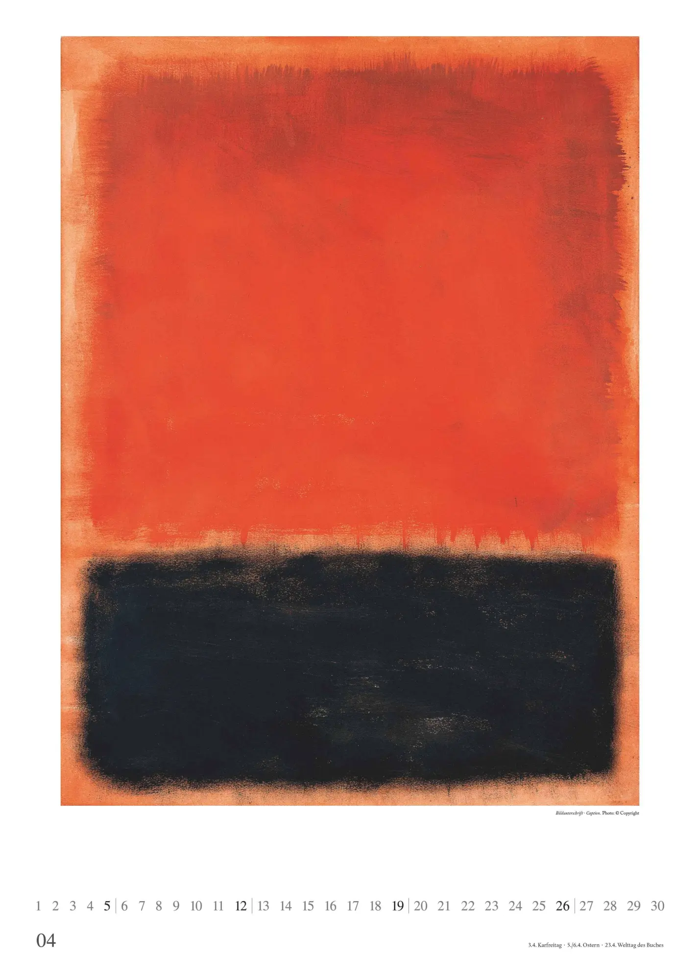 Bild: 4069095006577 | Mark Rothko 2026 - Kunst-Kalender - Poster-Kalender - 50x70 | Kalender