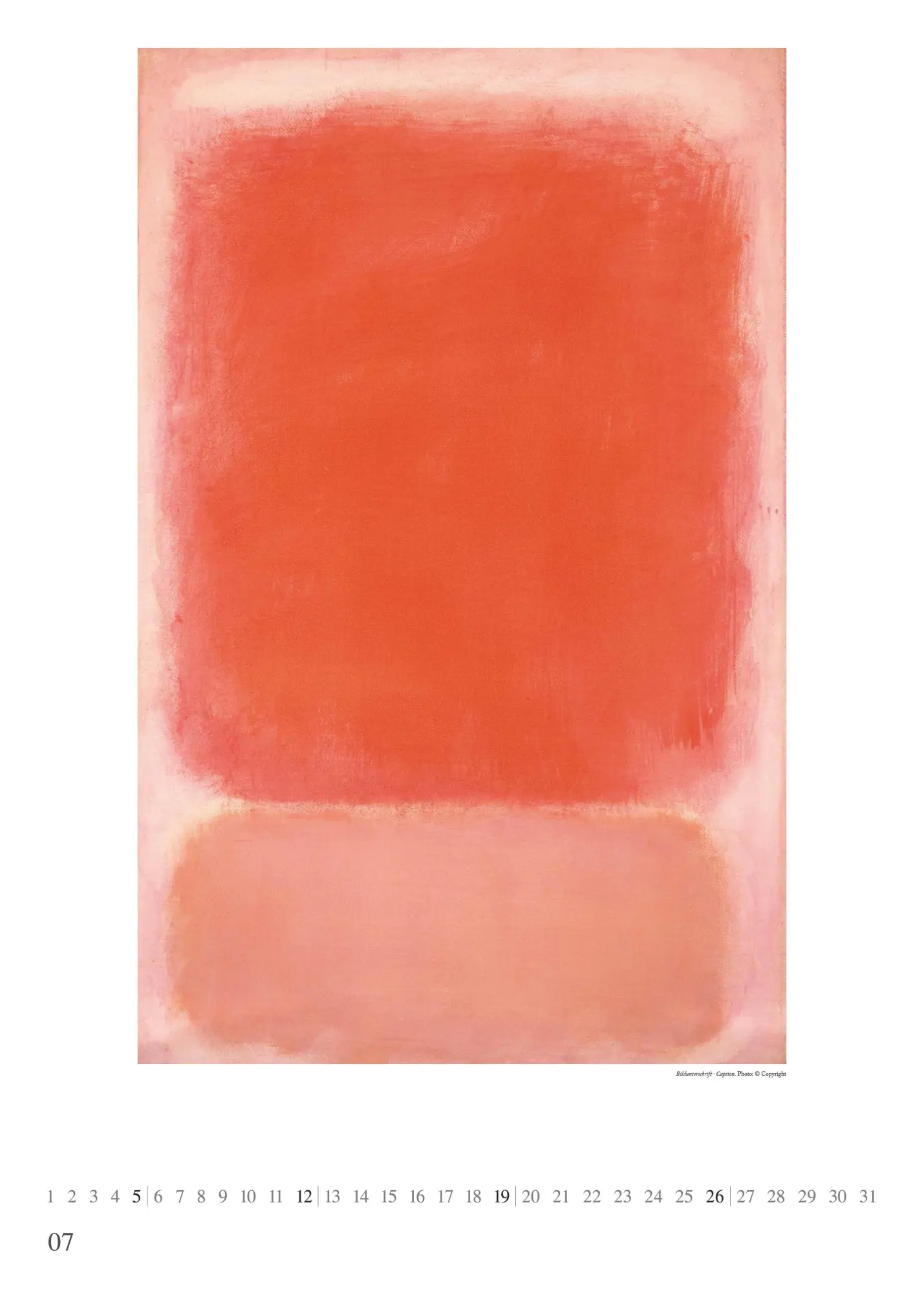 Bild: 4069095006577 | Mark Rothko 2026 - Kunst-Kalender - Poster-Kalender - 50x70 | Kalender