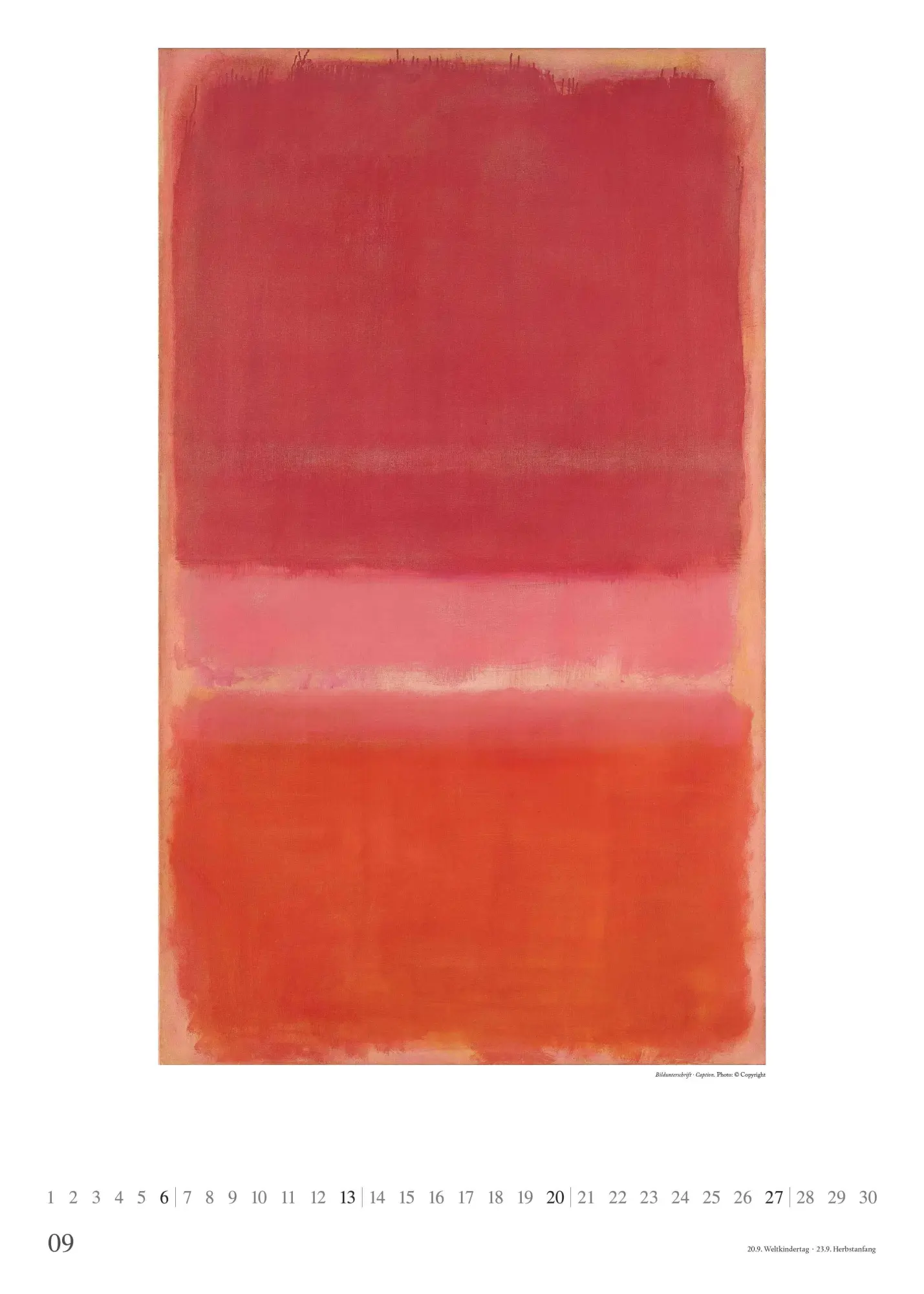 Bild: 4069095006577 | Mark Rothko 2026 - Kunst-Kalender - Poster-Kalender - 50x70 | Kalender