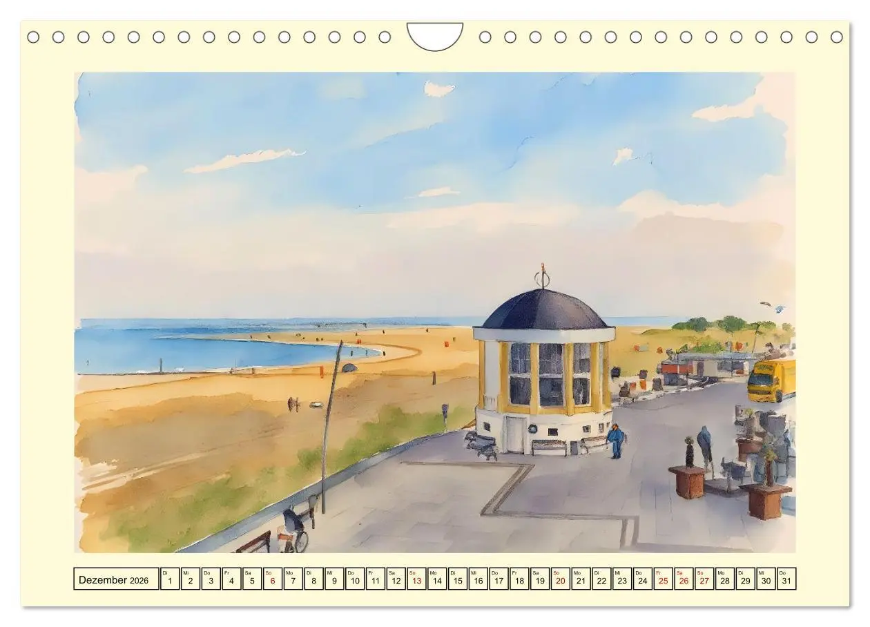 Bild: 9783516606577 | BORKUM Perle der Nordsee (Wandkalender 2026 DIN A4 quer), CALVENDO...