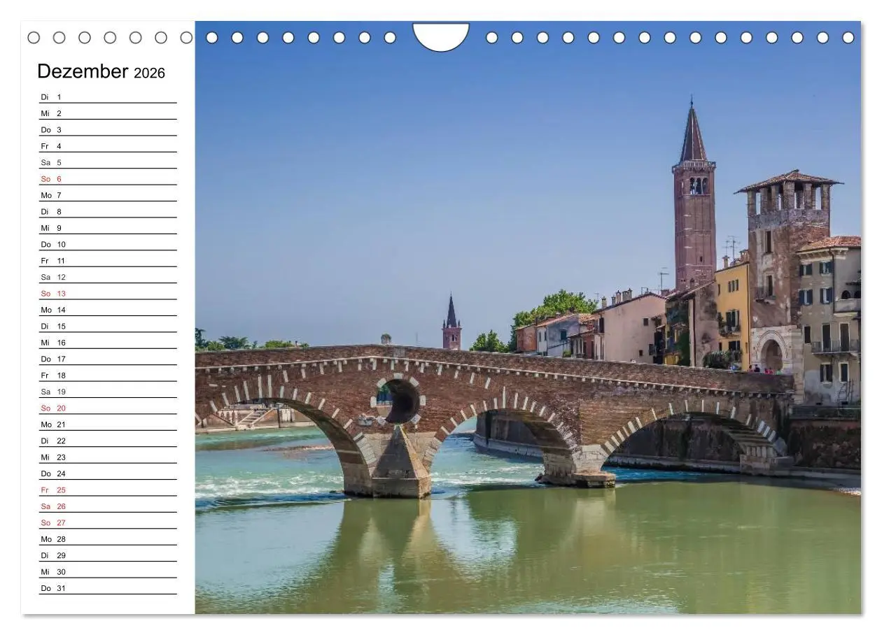 Bild: 9783457986677 | VERONA Historisches Stadtherz (Wandkalender 2026 DIN A4 quer),...