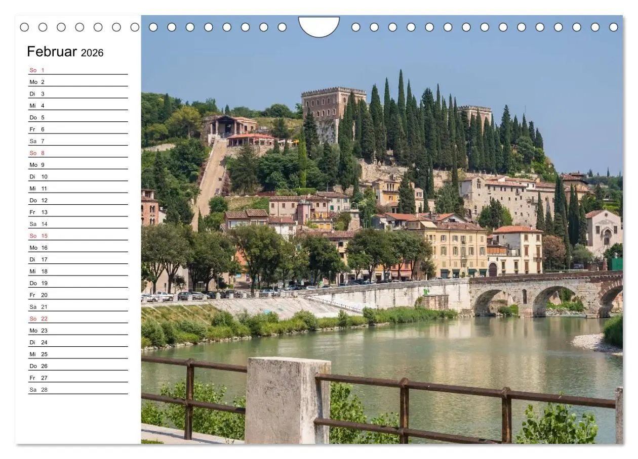 Bild: 9783457986677 | VERONA Historisches Stadtherz (Wandkalender 2026 DIN A4 quer),...