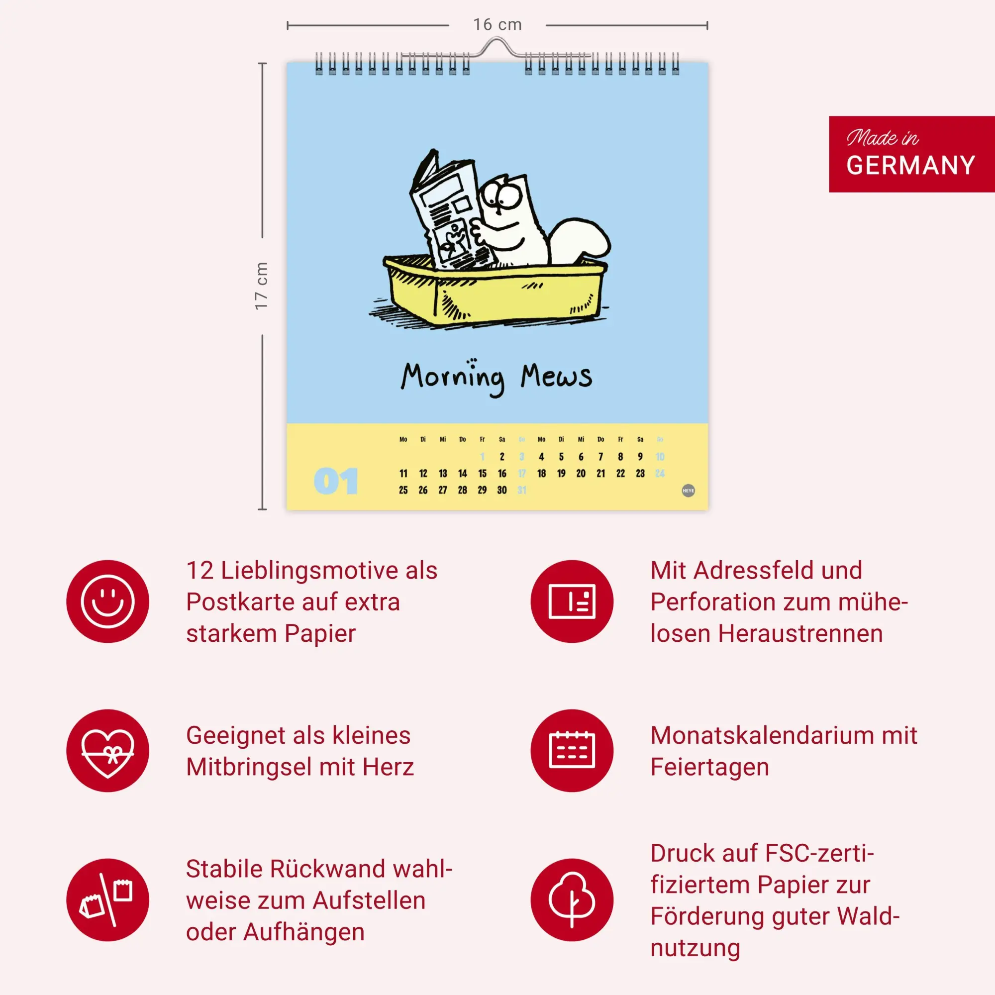 Bild: 9783756416677 | Simons Katze Postkartenkalender 2027 | Simon Tofield | Kalender | 2027