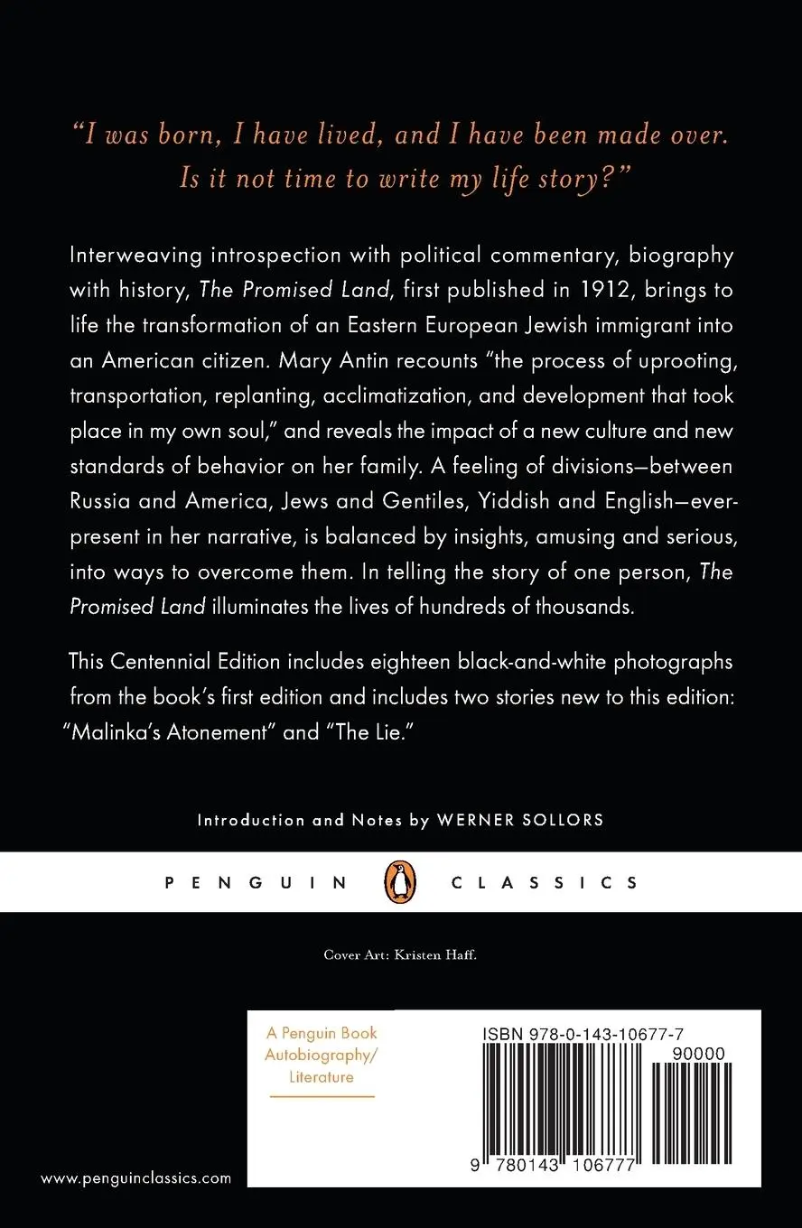 Rückseite: 9780143106777 | The Promised Land | Mary Antin | Taschenbuch | LVIII | Englisch | 2012