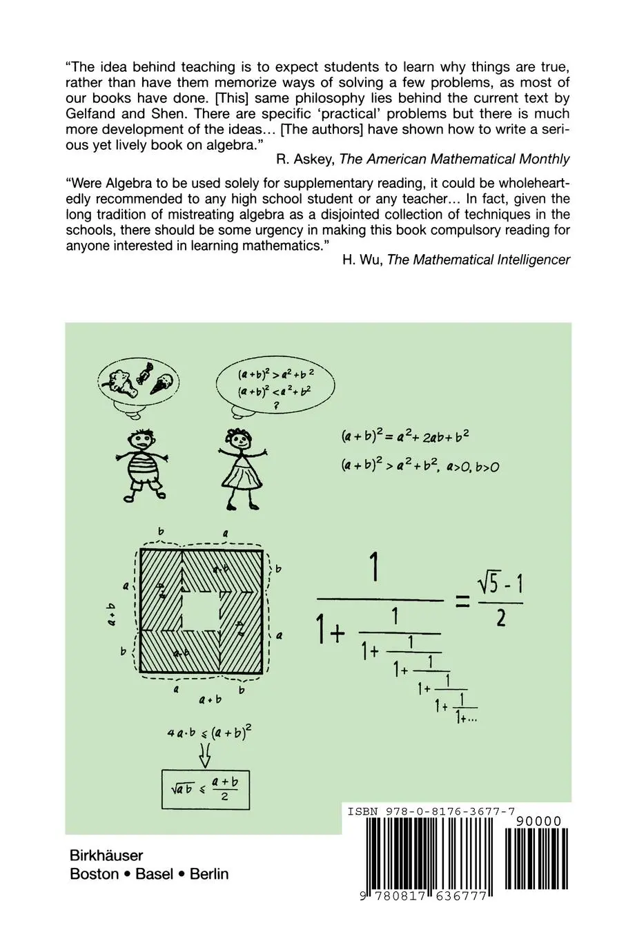 Rückseite: 9780817636777 | Algebra | Alexander Shen (u. a.) | Taschenbuch | 160 S. | Englisch