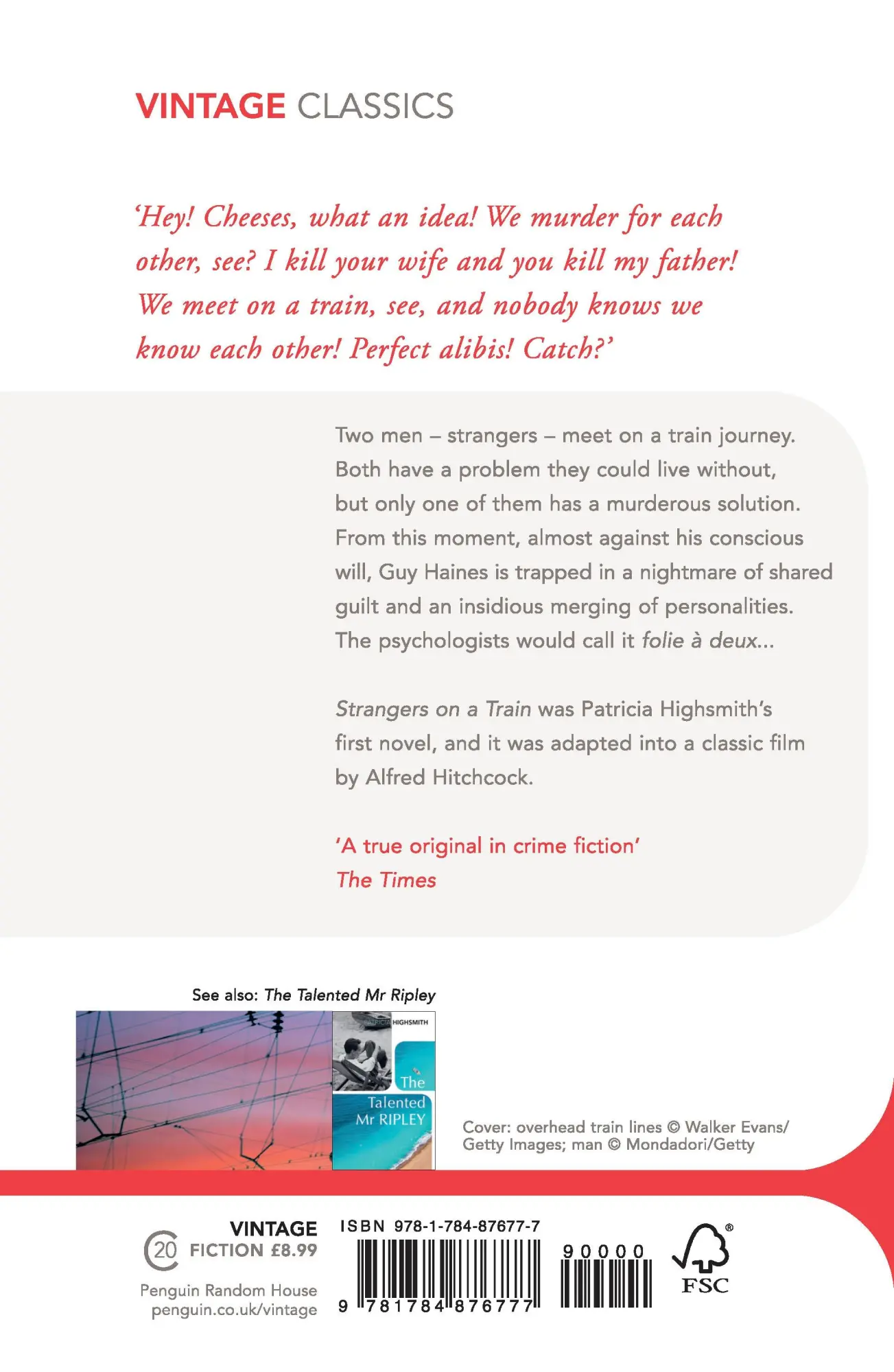 Rückseite: 9781784876777 | Strangers on a Train | Patricia Highsmith | Taschenbuch | 288 S.