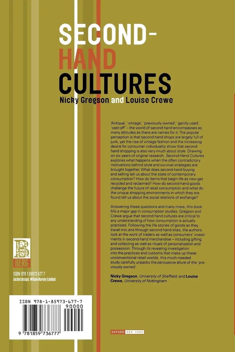 Rückseite: 9781859736777 | Second-Hand Cultures | Nicky Gregson (u. a.) | Taschenbuch | Englisch