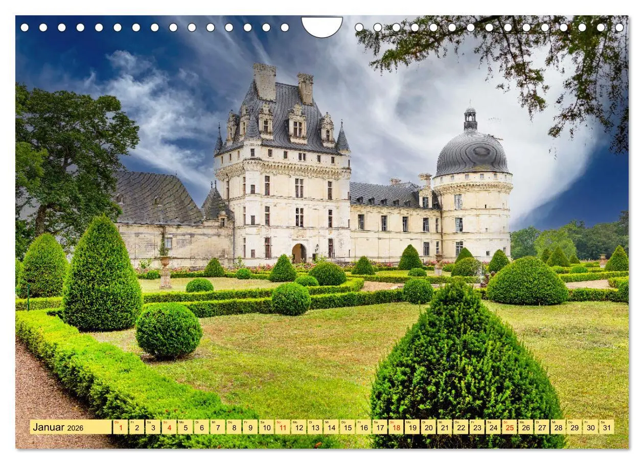 Bild: 9783457286777 | Châteaux. Im Tal der Loire (Wandkalender 2026 DIN A4 quer),...