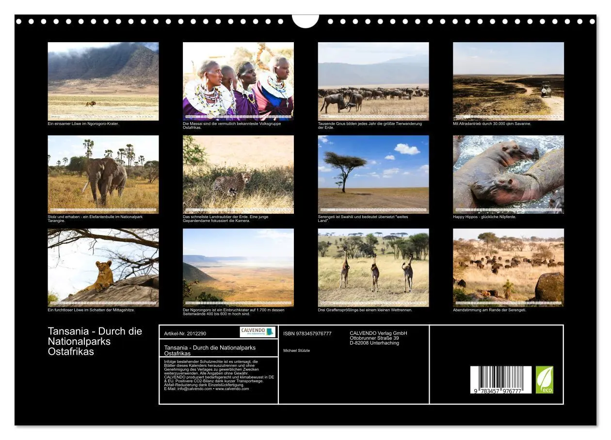Bild: 9783457976777 | Tansania - Durch die Nationalparks Ostafrikas (Wandkalender 2026...