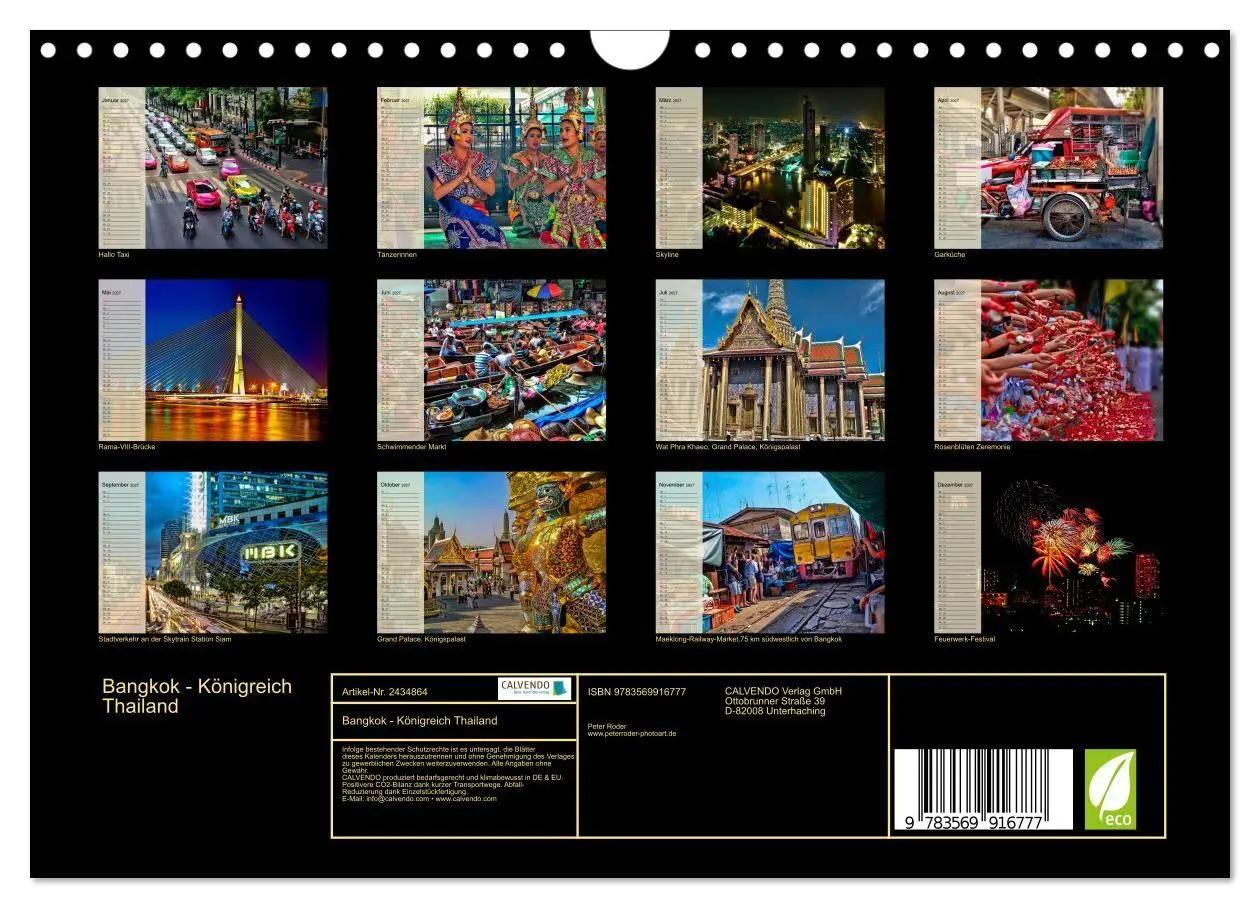 Bild: 9783569916777 | Bangkok - Königreich Thailand (Wandkalender 2027 DIN A4 quer),...