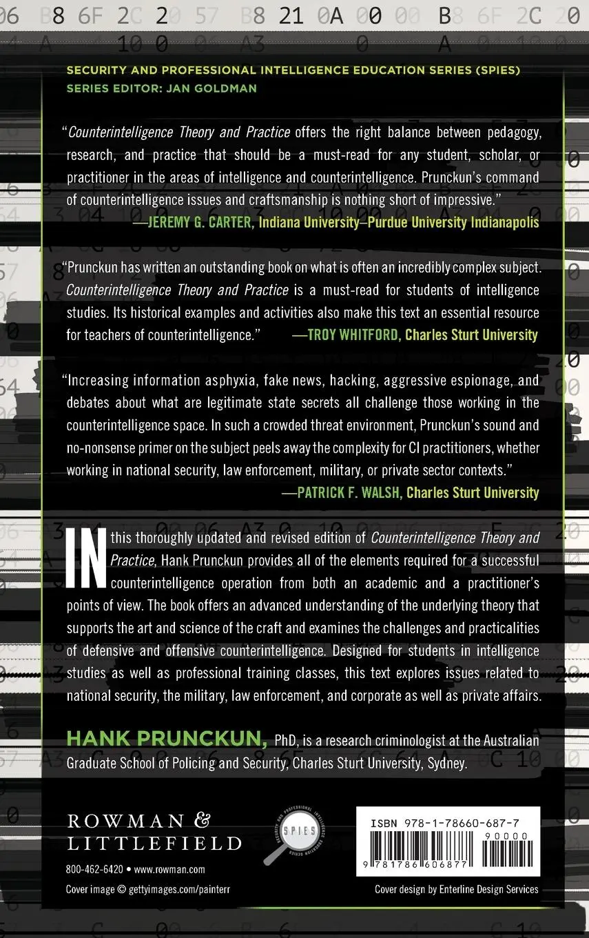 Rückseite: 9781786606877 | Counterintelligence Theory and Practice | Hank Prunckun | Buch | 2019