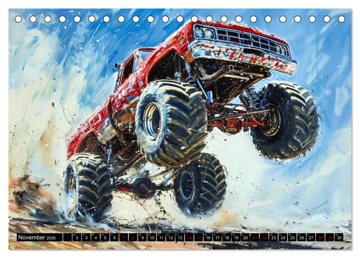 Bild: 9783457416877 | Wilde Monstertrucks (Tischkalender 2026 DIN A5 quer), CALVENDO...