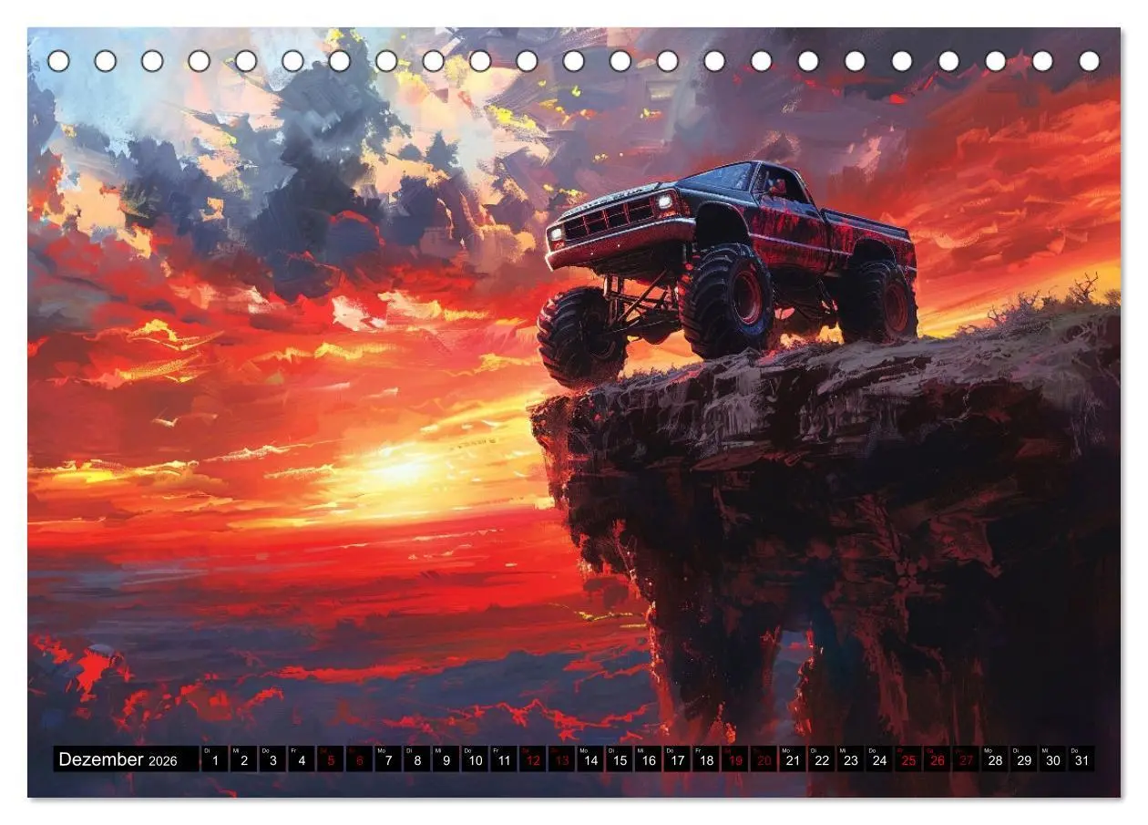 Bild: 9783457416877 | Wilde Monstertrucks (Tischkalender 2026 DIN A5 quer), CALVENDO...