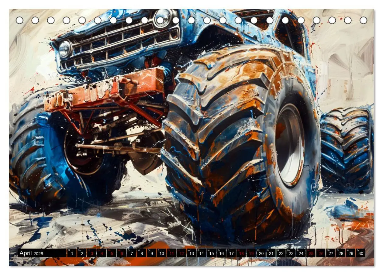 Bild: 9783457416877 | Wilde Monstertrucks (Tischkalender 2026 DIN A5 quer), CALVENDO...