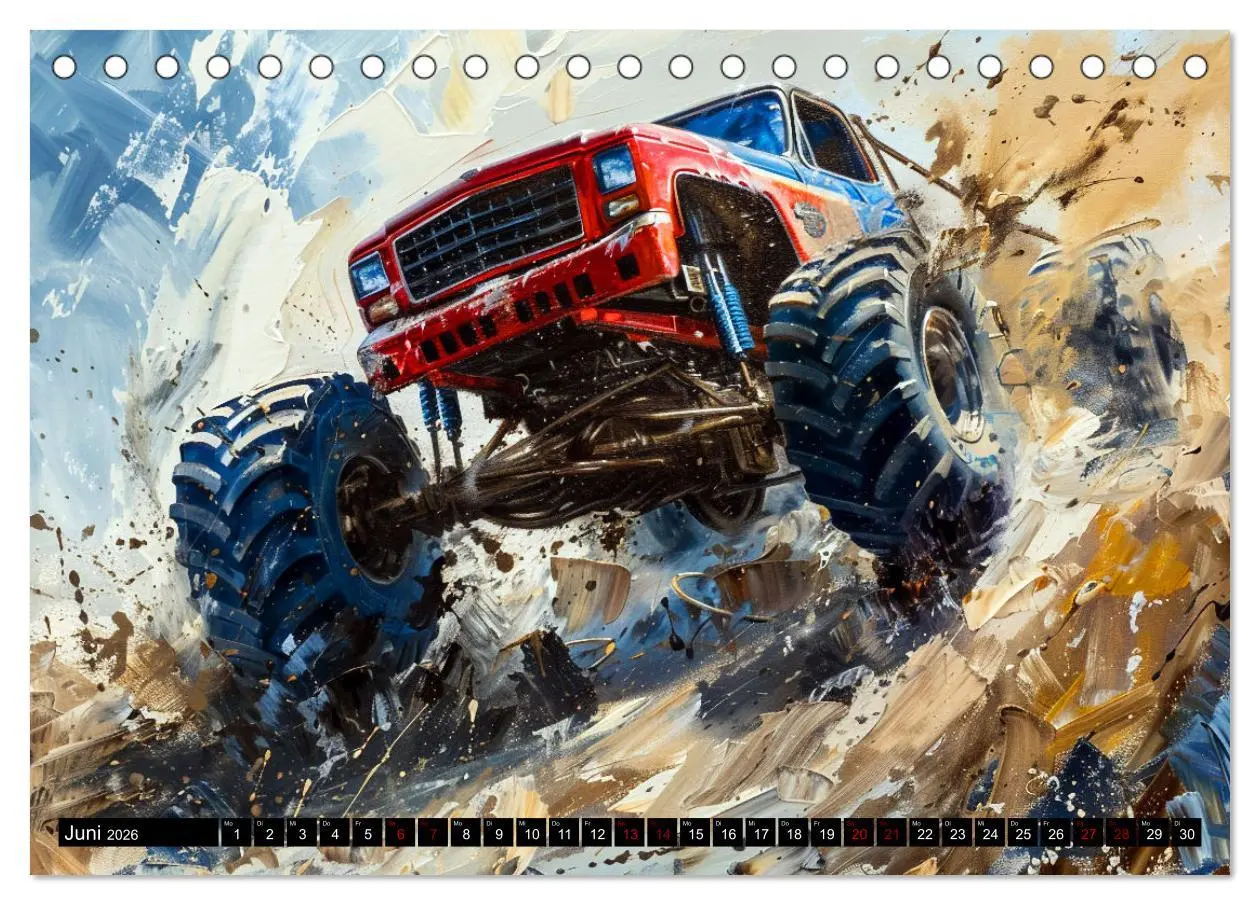 Bild: 9783457416877 | Wilde Monstertrucks (Tischkalender 2026 DIN A5 quer), CALVENDO...