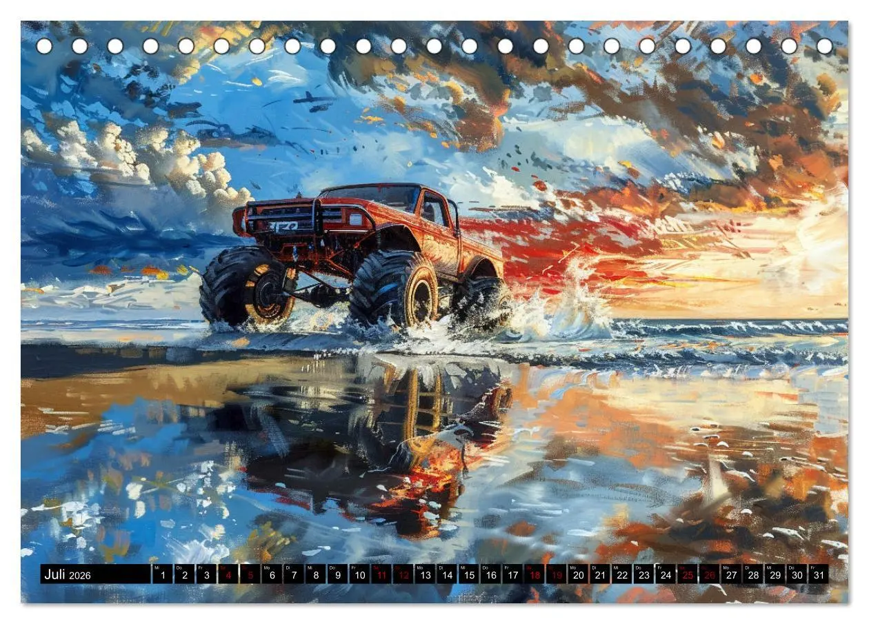 Bild: 9783457416877 | Wilde Monstertrucks (Tischkalender 2026 DIN A5 quer), CALVENDO...