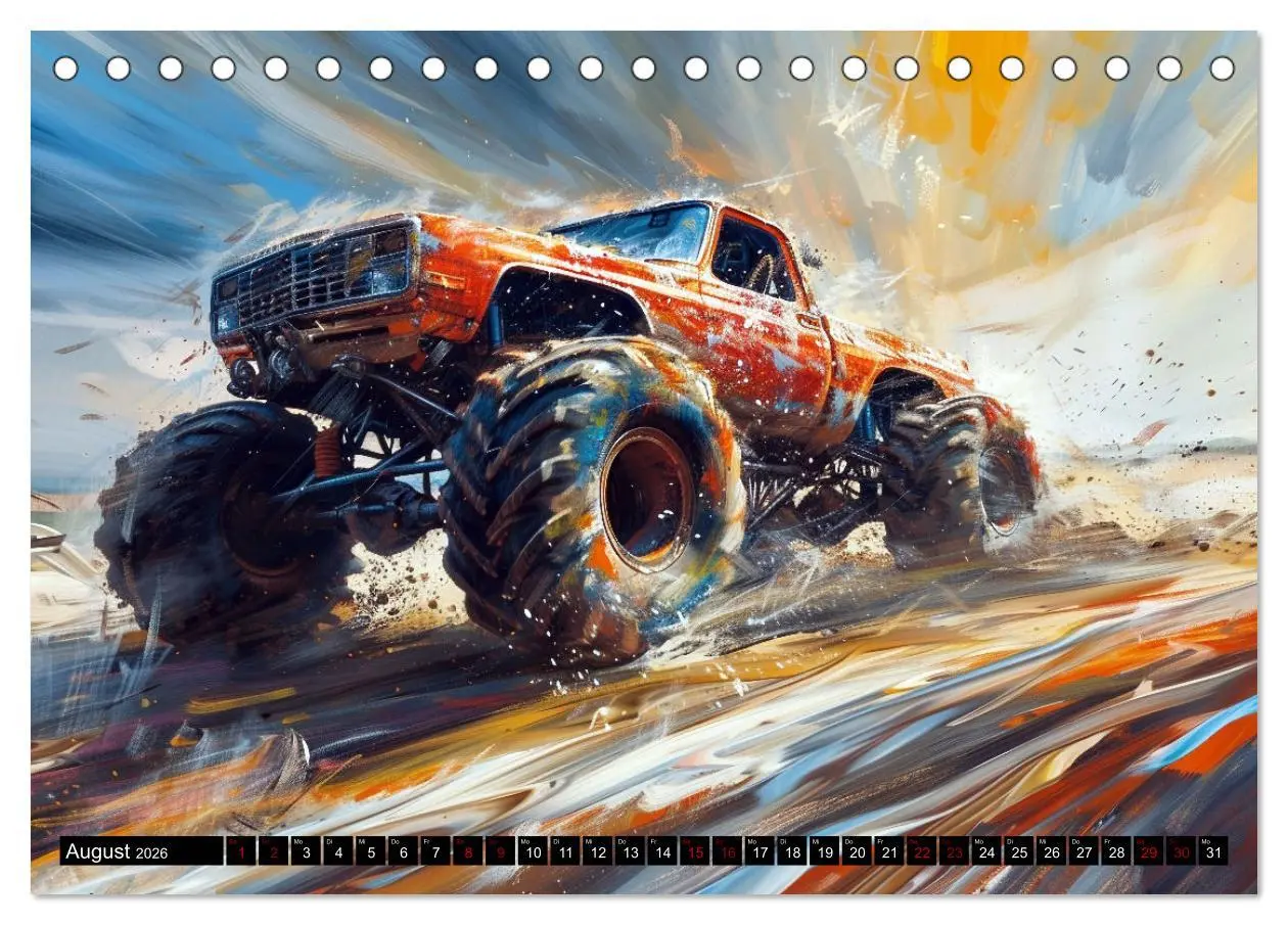 Bild: 9783457416877 | Wilde Monstertrucks (Tischkalender 2026 DIN A5 quer), CALVENDO...