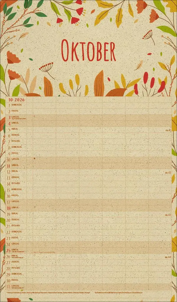 Bild: 9783731886877 | Familienplaner Art of Nature aus Graspapier 2026 | Verlag Korsch