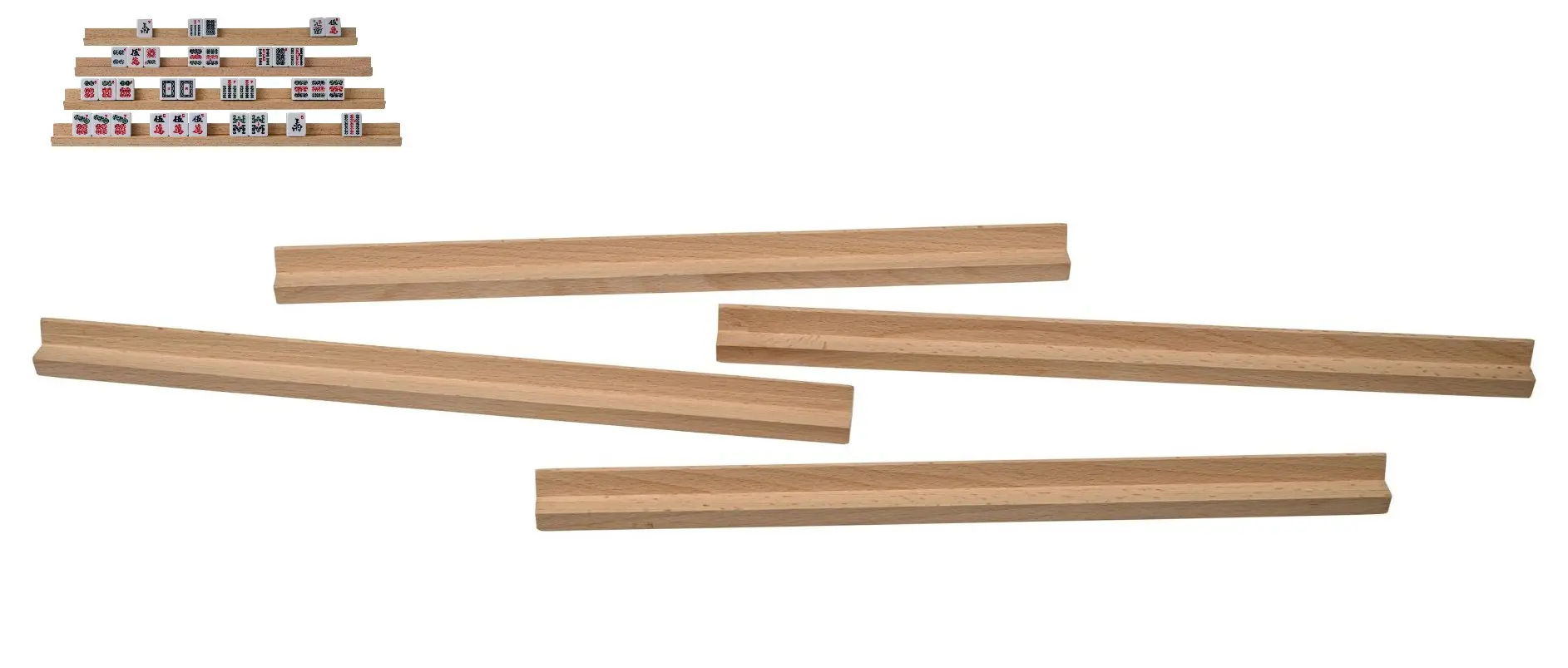 Cover: 4014156066977 | Philos 6697 - Spielsteinhalter aus Holz, 38 cm, 4er Set, für Domino...
