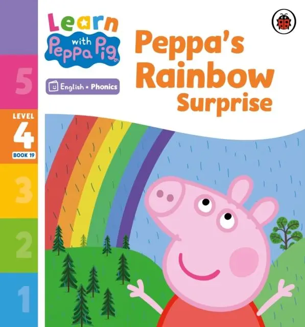 Cover: 9780241576977 | Learn with Peppa Phonics Level 4 Book 19 - Peppa's Rainbow Surprise...